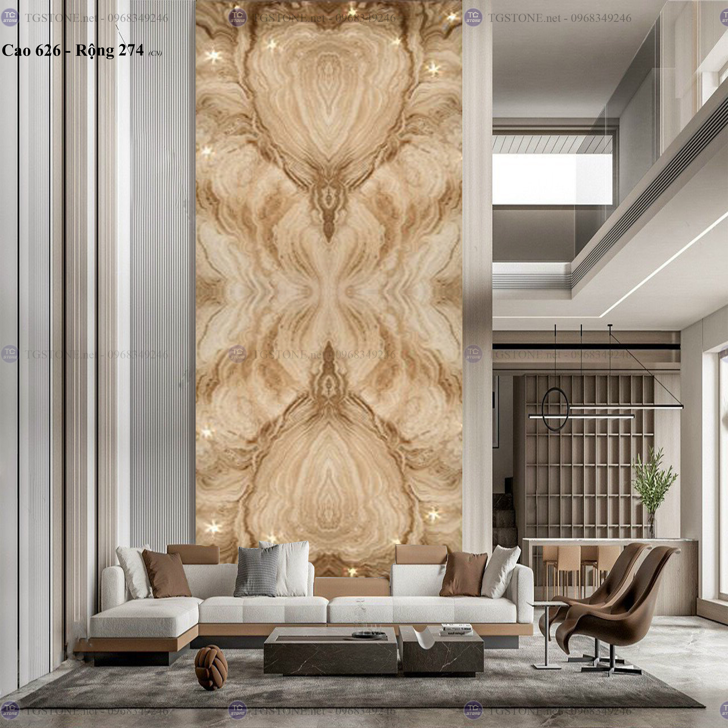 ĐÁ TRANH VÁCH THÔNG TẦNG 106
