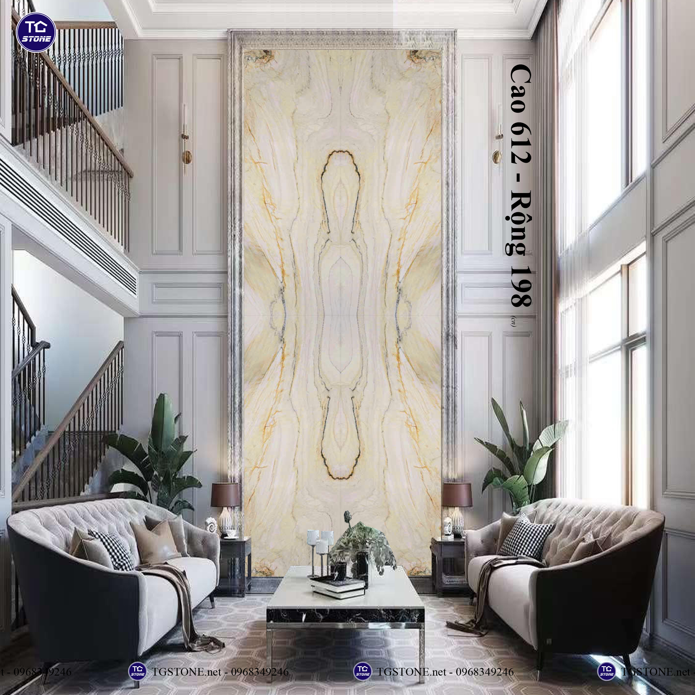 ĐÁ TRANH VÁCH THÔNG TẦNG 11