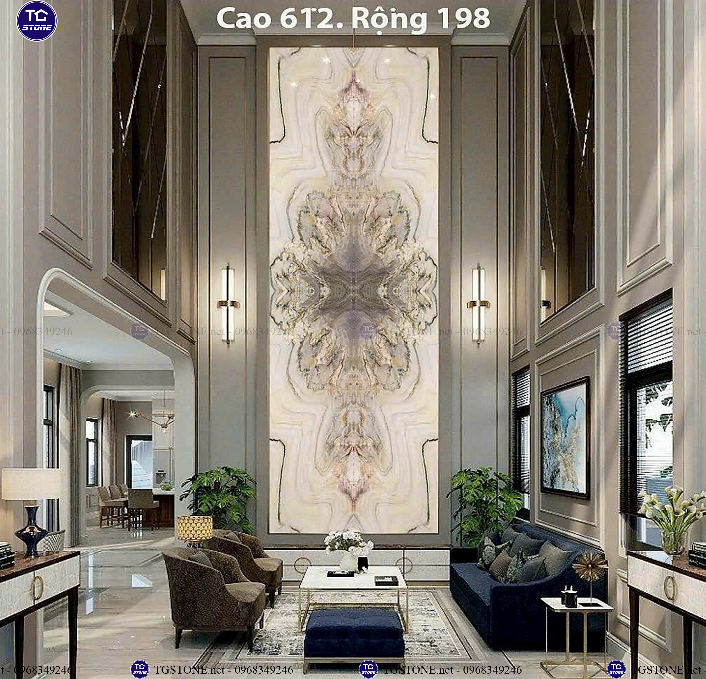 ĐÁ TRANH VÁCH THÔNG TẦNG 192