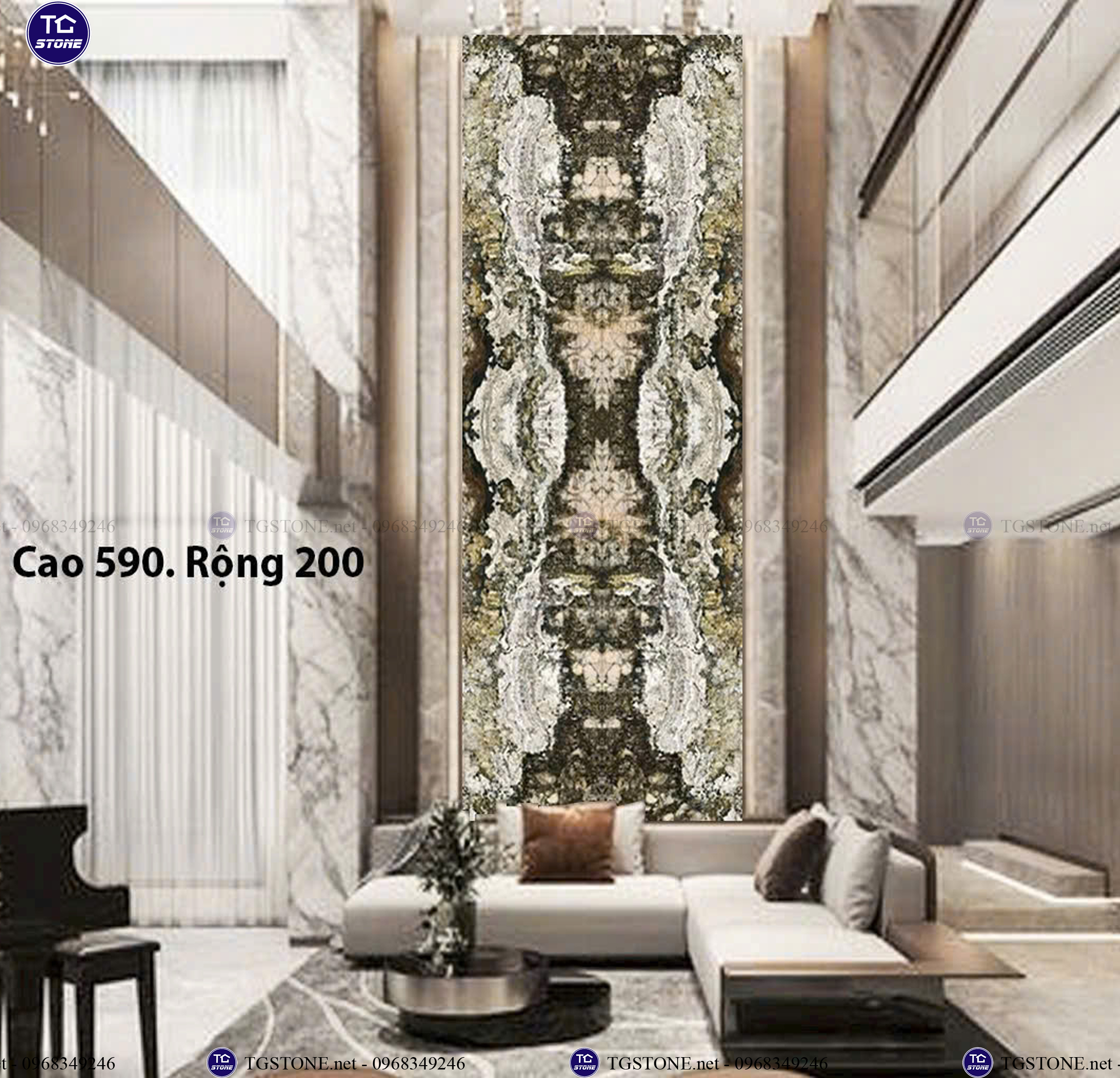 ĐÁ TRANH VÁCH THÔNG TẦNG 194