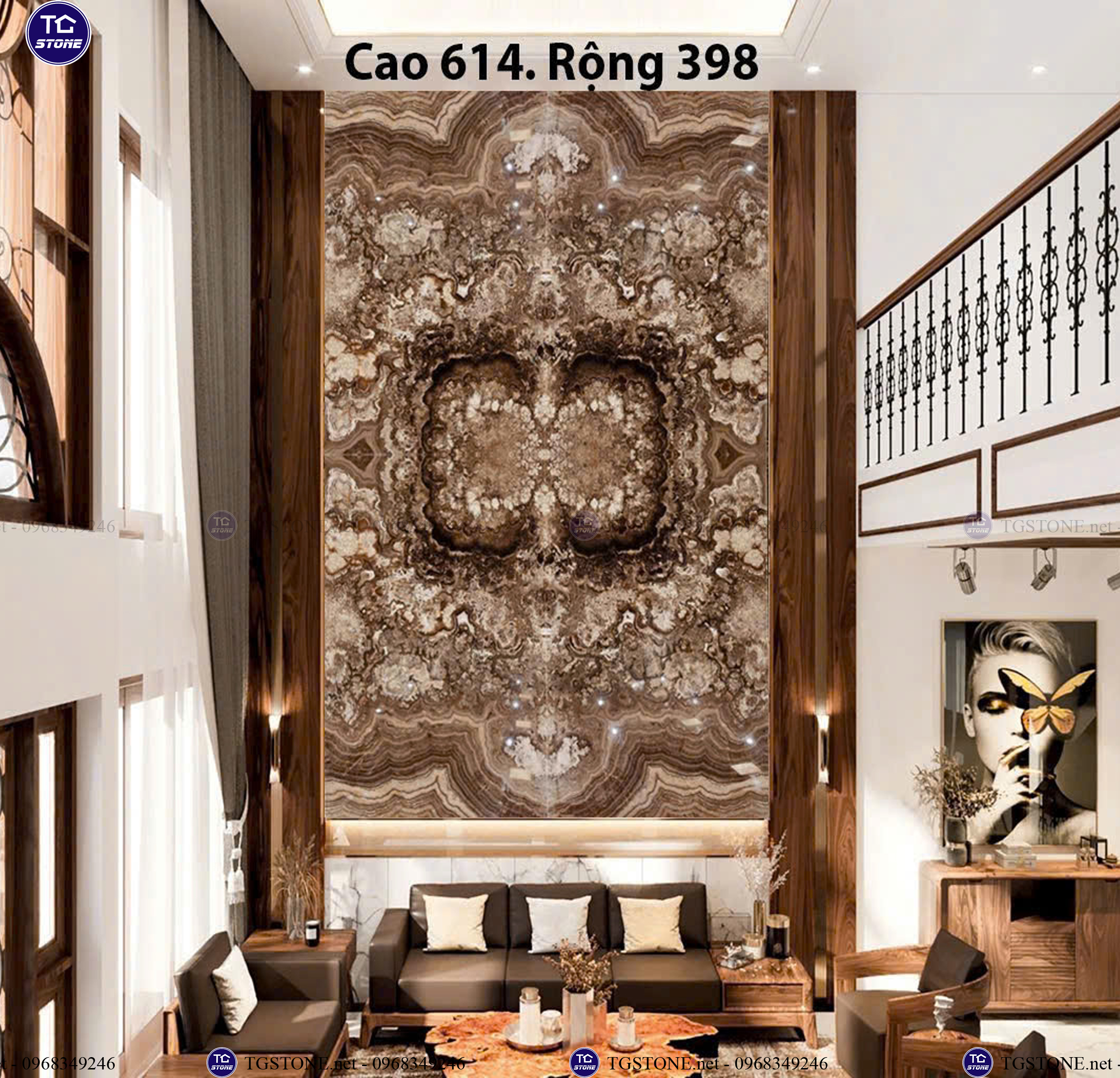 ĐÁ TRANH VÁCH THÔNG TẦNG 2