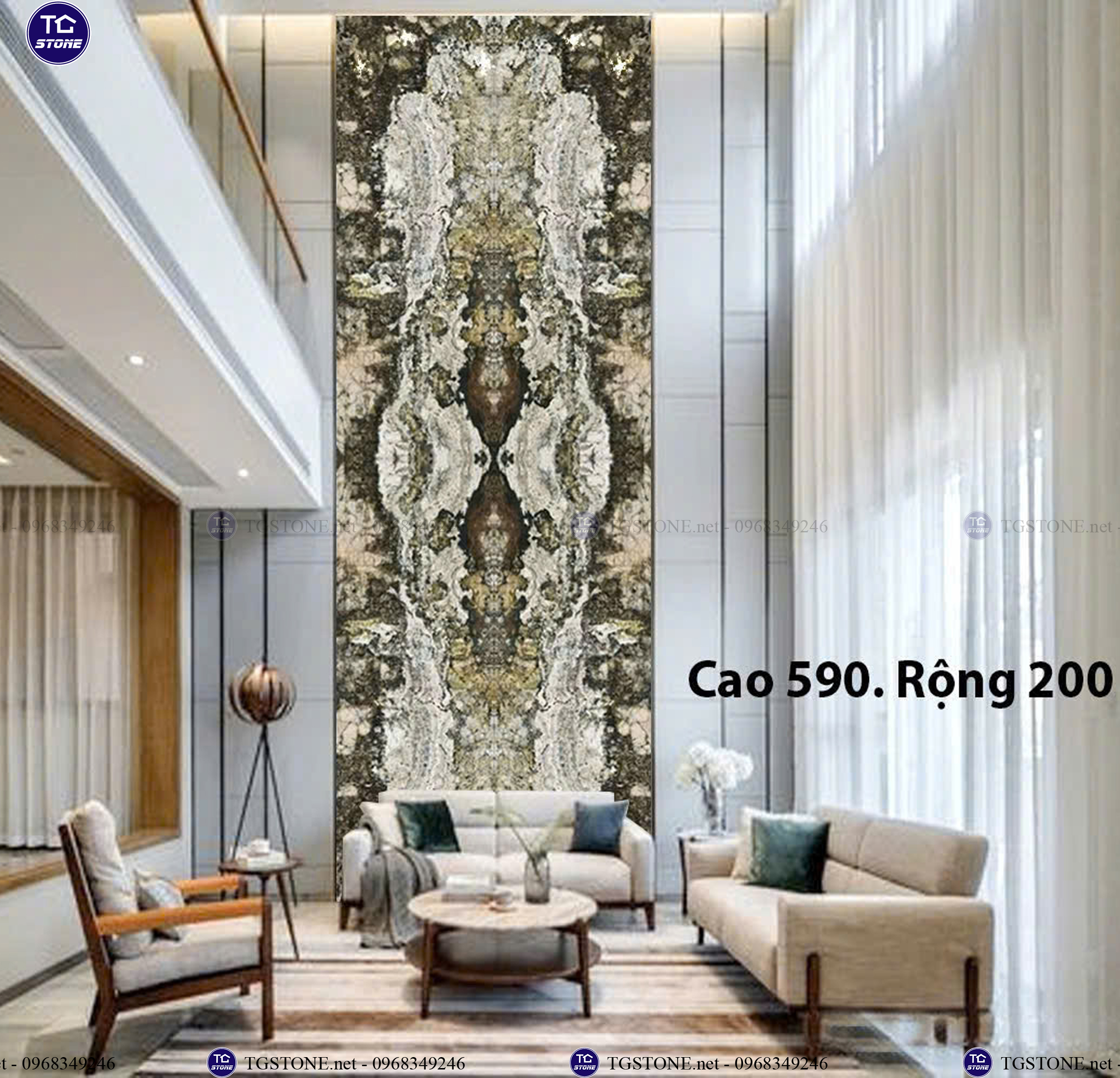 ĐÁ TRANH VÁCH THÔNG TẦNG 200