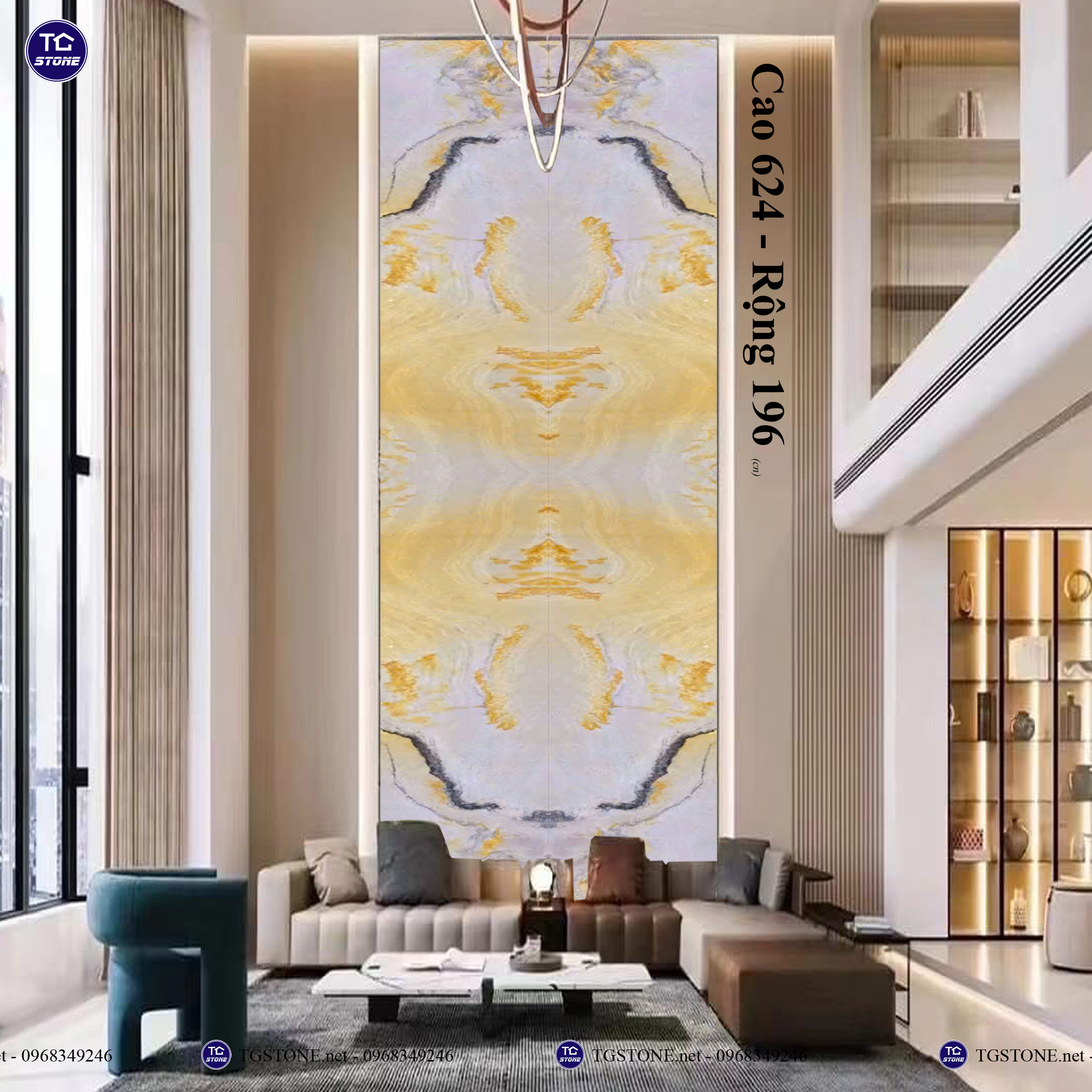ĐÁ TRANH VÁCH THÔNG TẦNG 22