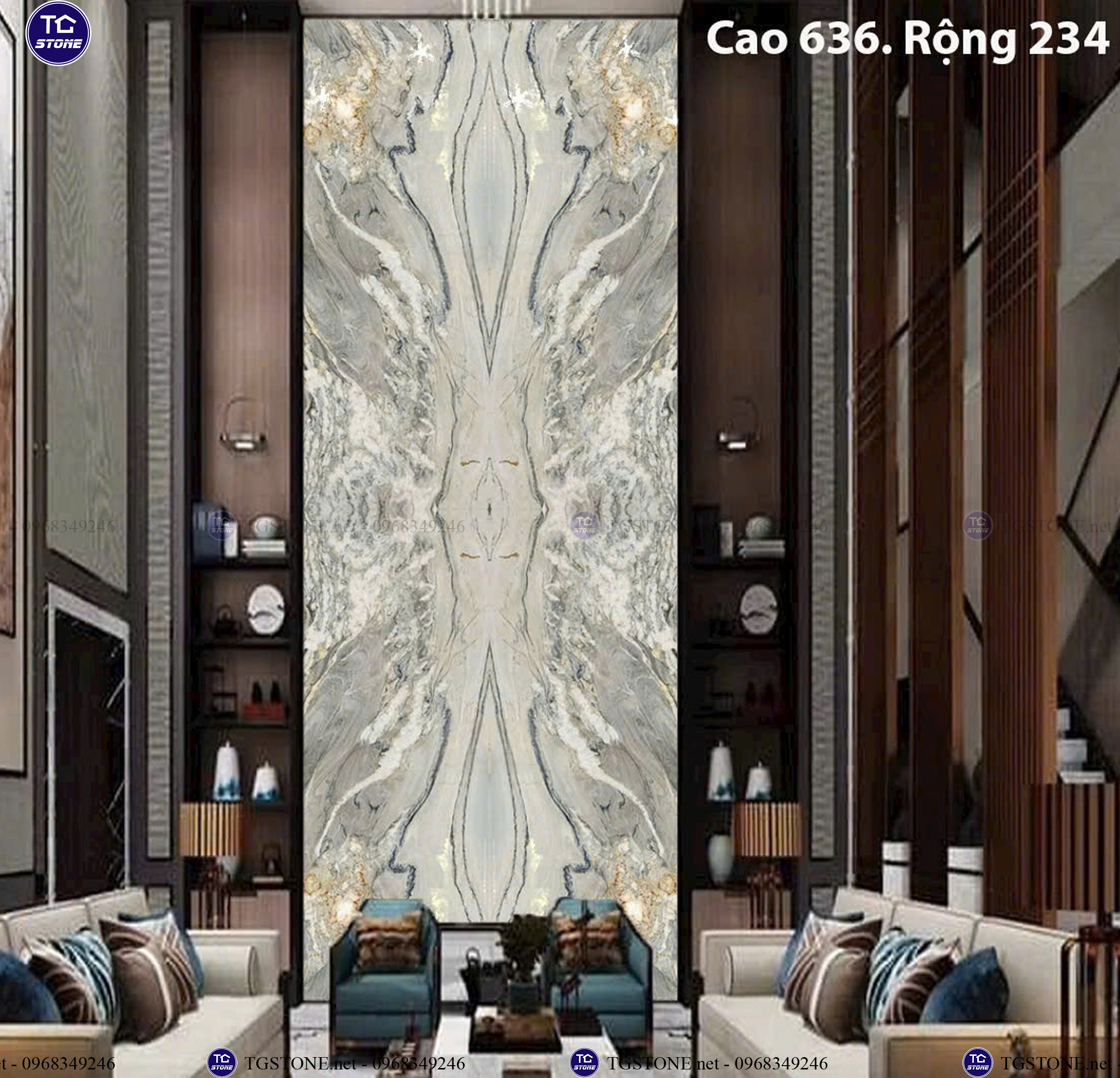 ĐÁ TRANH VÁCH THÔNG TẦNG 26