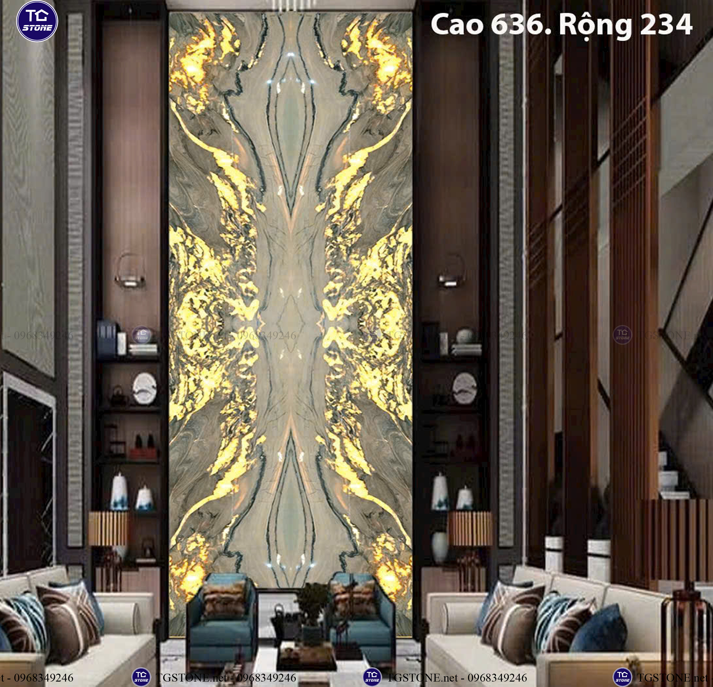 ĐÁ TRANH VÁCH THÔNG TẦNG 27