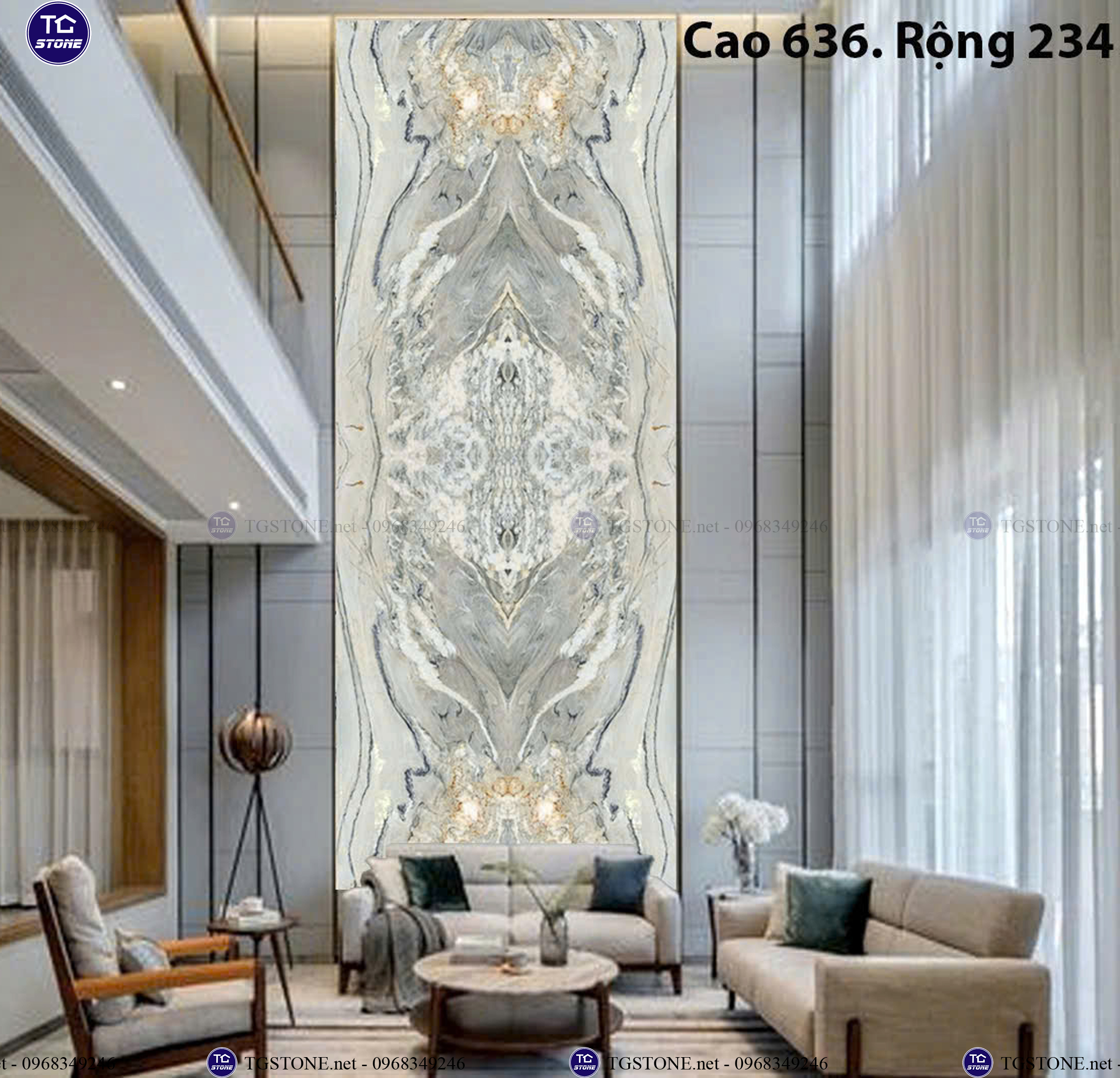 ĐÁ TRANH VÁCH THÔNG TẦNG 30