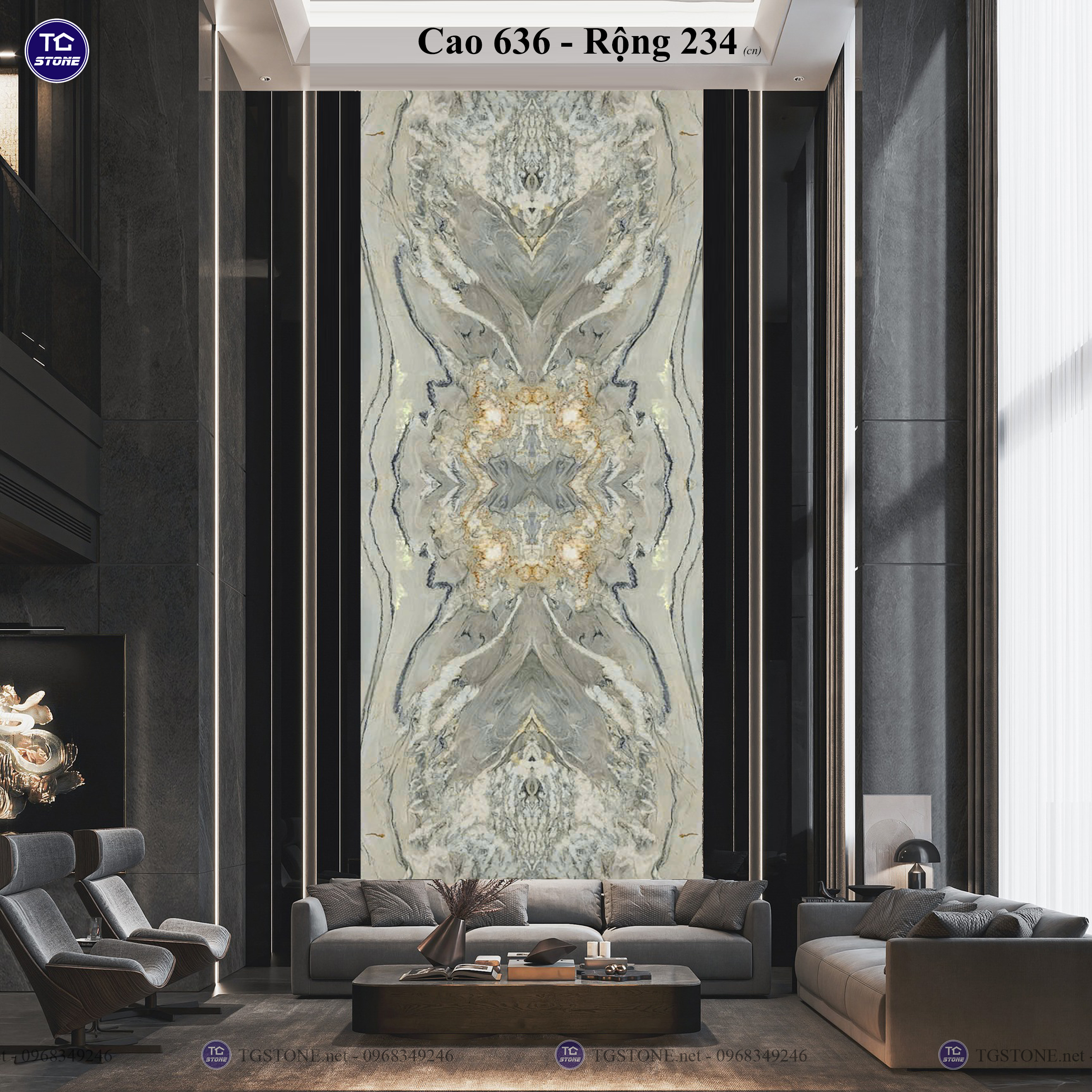 ĐÁ TRANH VÁCH THÔNG TẦNG 32