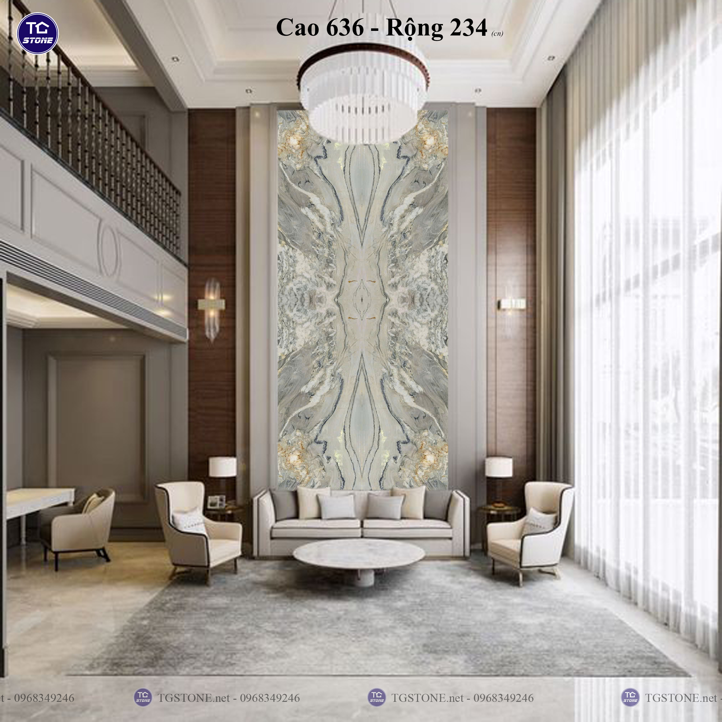 ĐÁ TRANH VÁCH THÔNG TẦNG 34