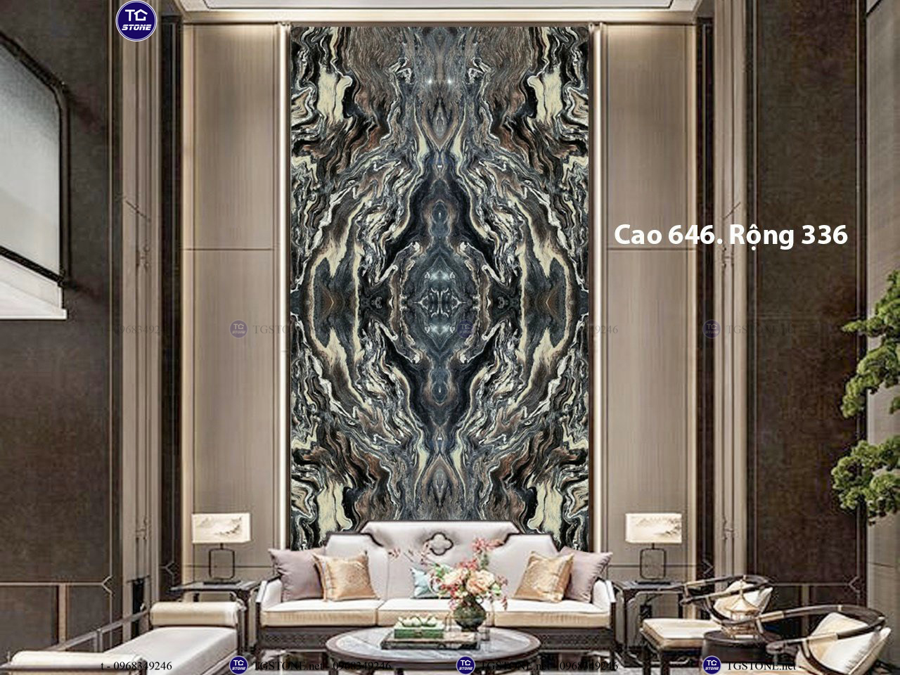 ĐÁ TRANH VÁCH THÔNG TẦNG 43