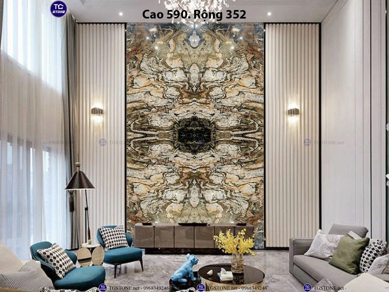 ĐÁ TRANH VÁCH THÔNG TẦNG 44