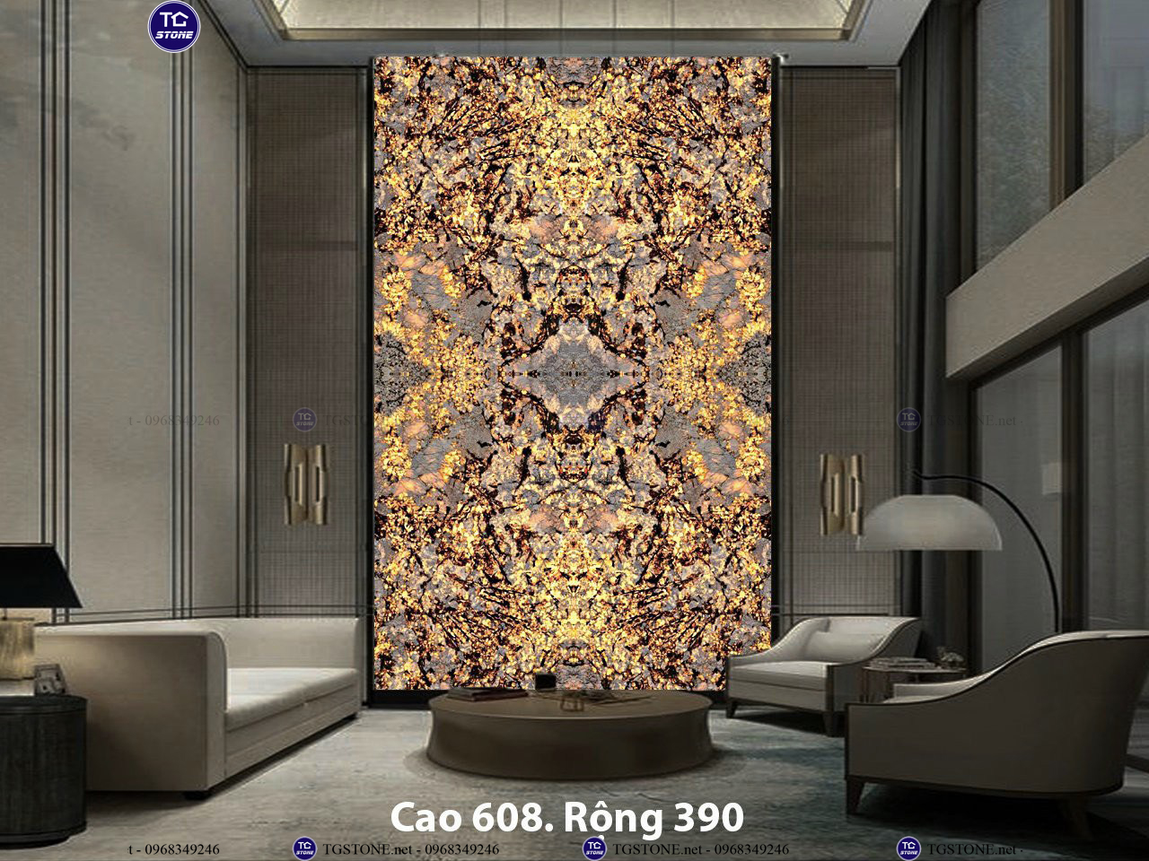 ĐÁ TRANH VÁCH THÔNG TẦNG 52