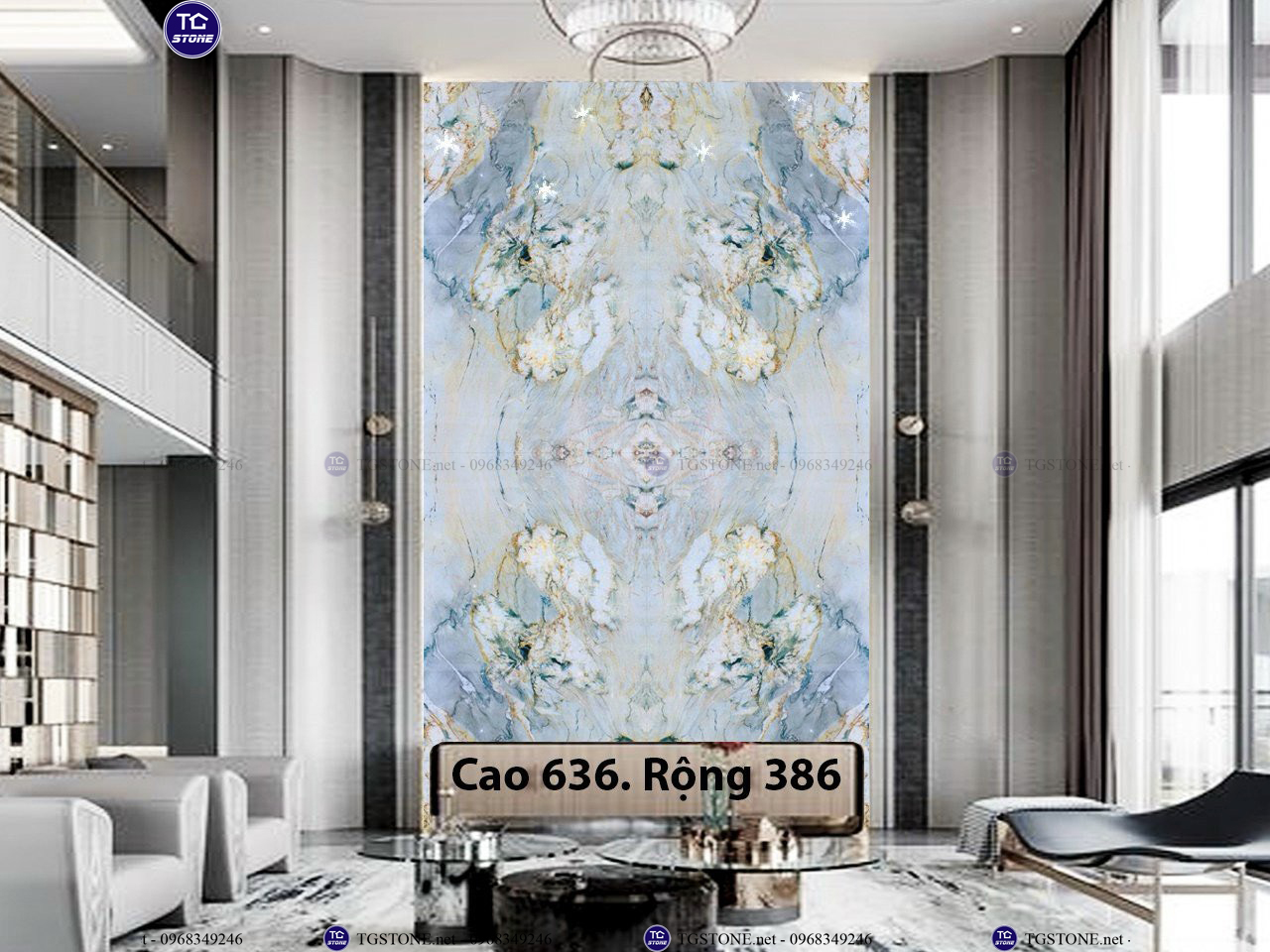ĐÁ TRANH VÁCH THÔNG TẦNG 58