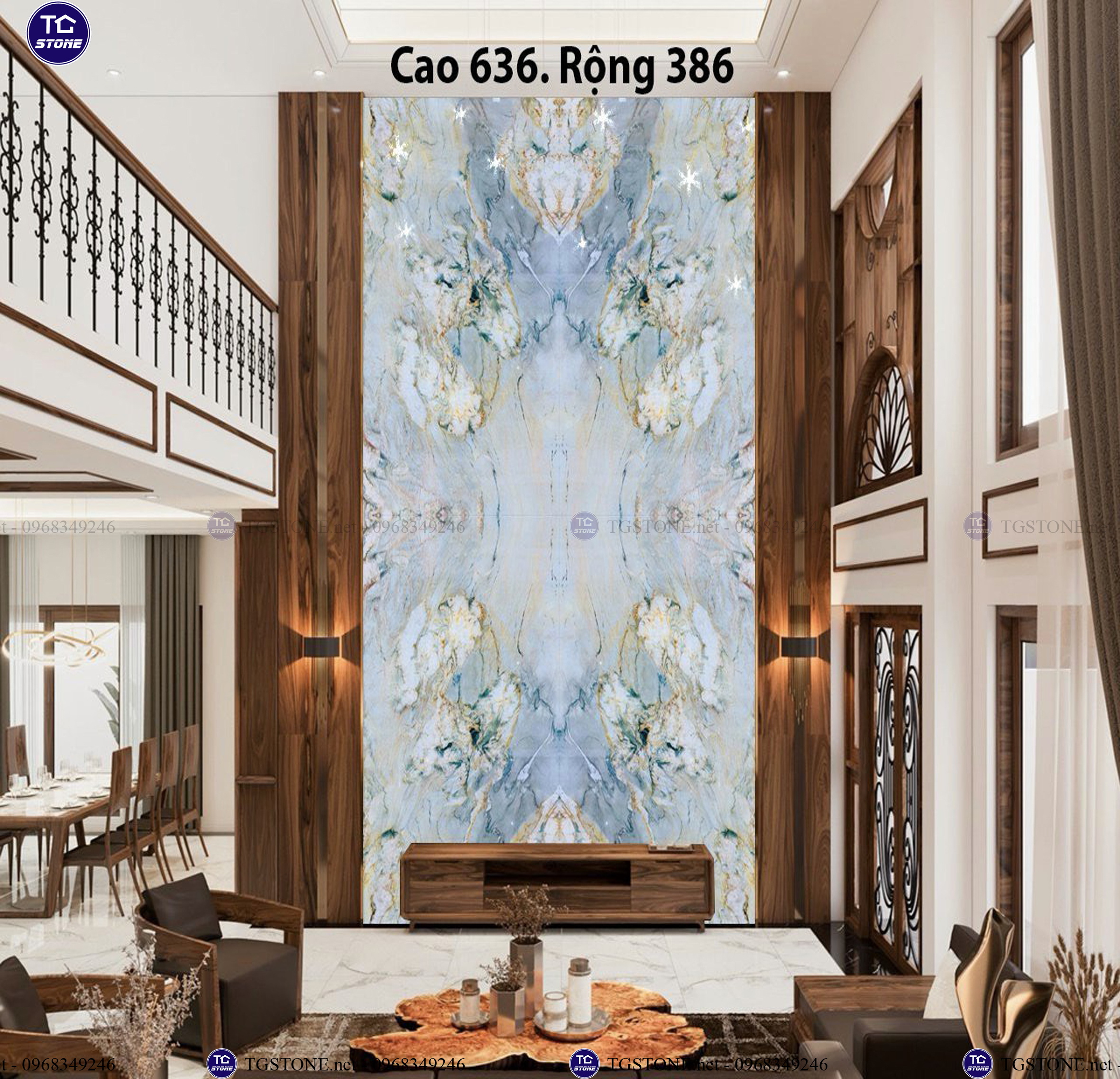 ĐÁ TRANH VÁCH THÔNG TẦNG 74