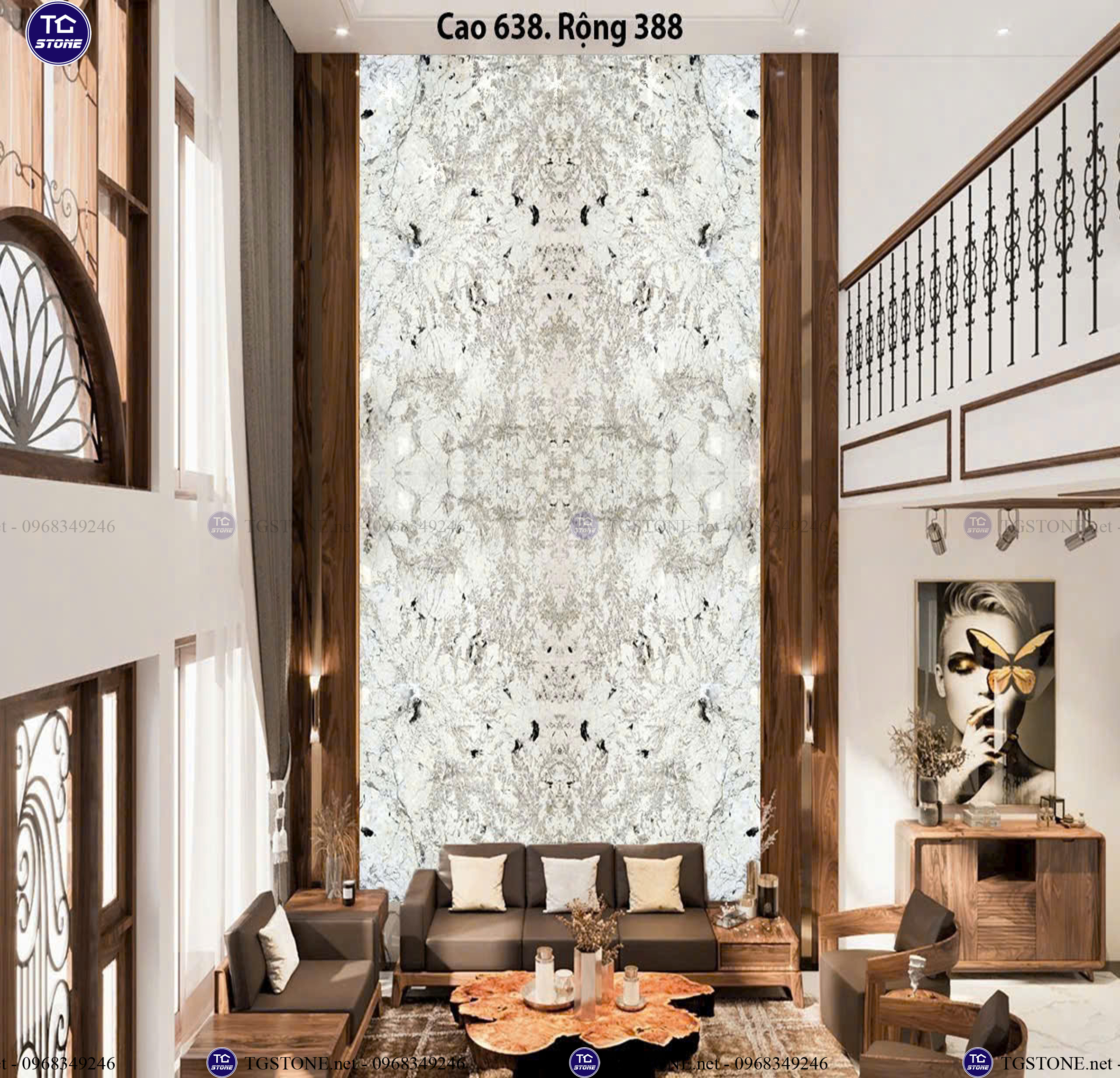 ĐÁ TRANH VÁCH THÔNG TẦNG 77