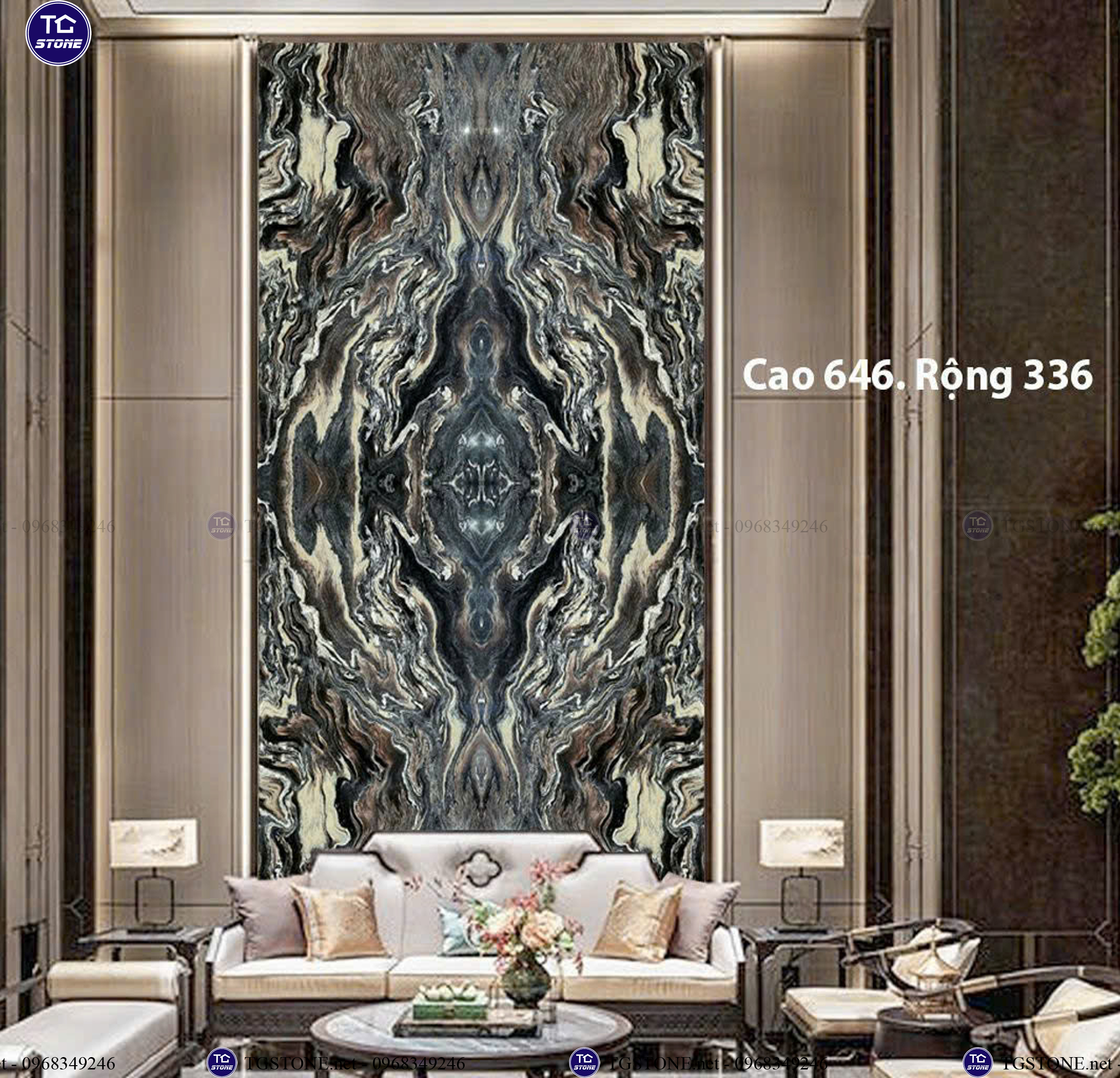 ĐÁ TRANH VÁCH THÔNG TẦNG 8