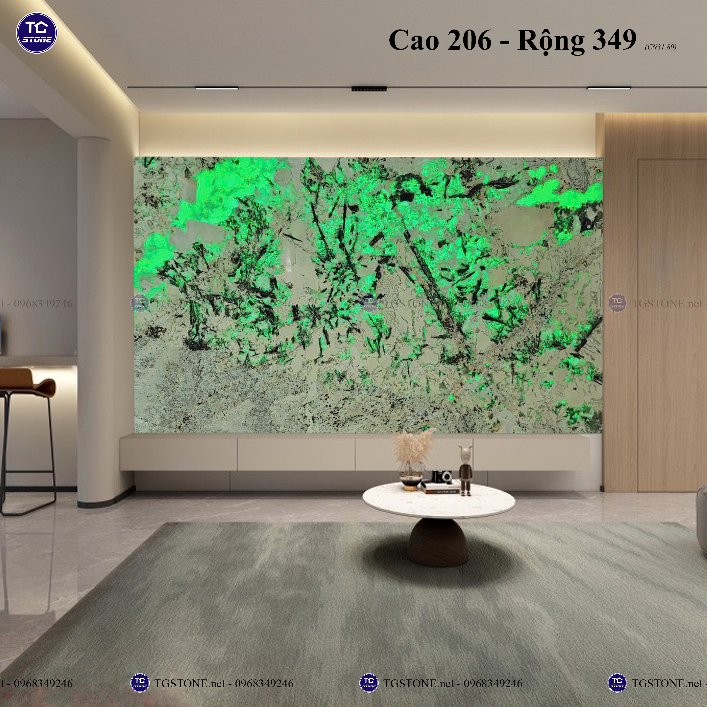 ĐÁ TỰ NHIÊN XUYÊN SÁNG NGUYÊN TẤM 46
