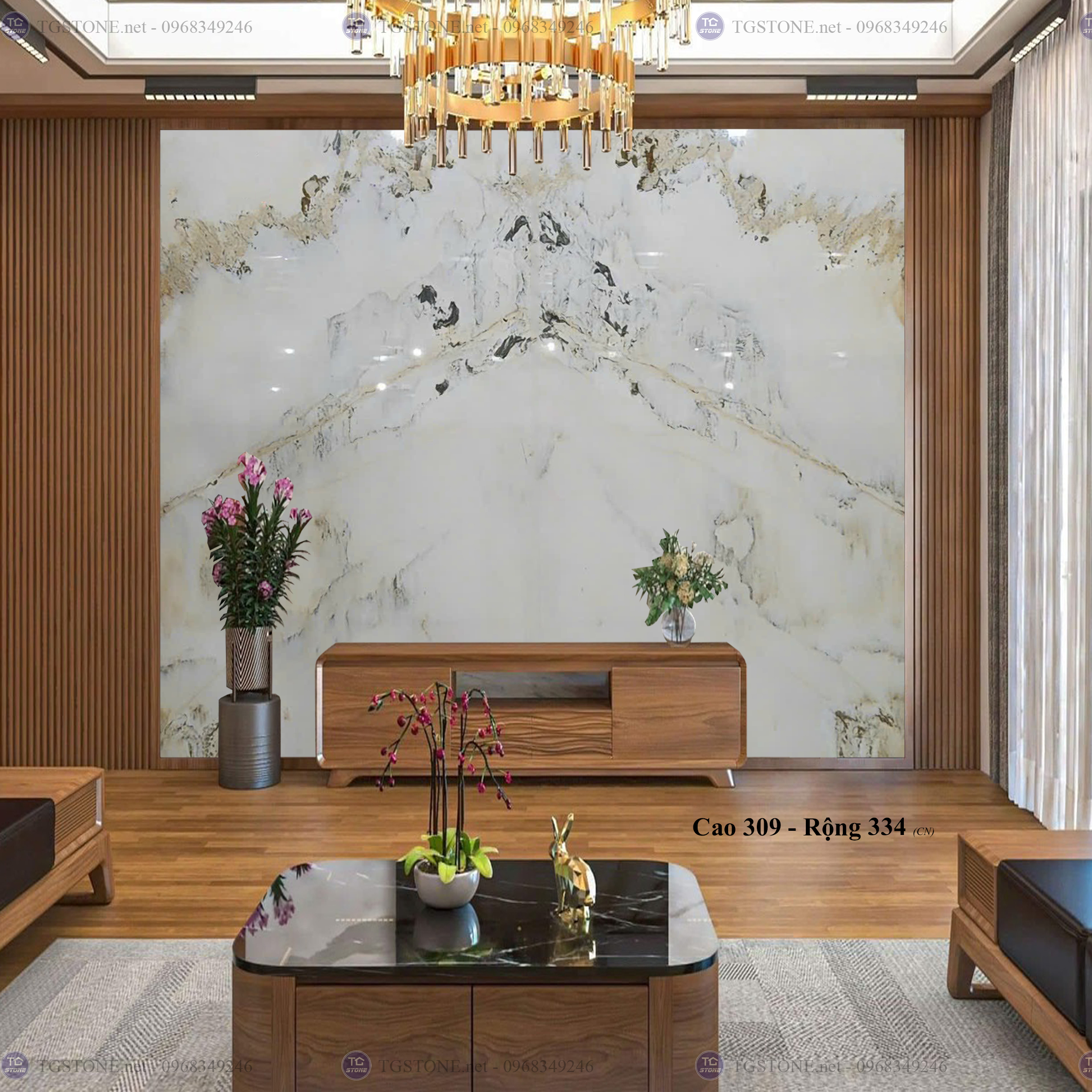 Tranh Đá Đối Xứng Tự Nhiên Xuyên Sáng Onyx 118