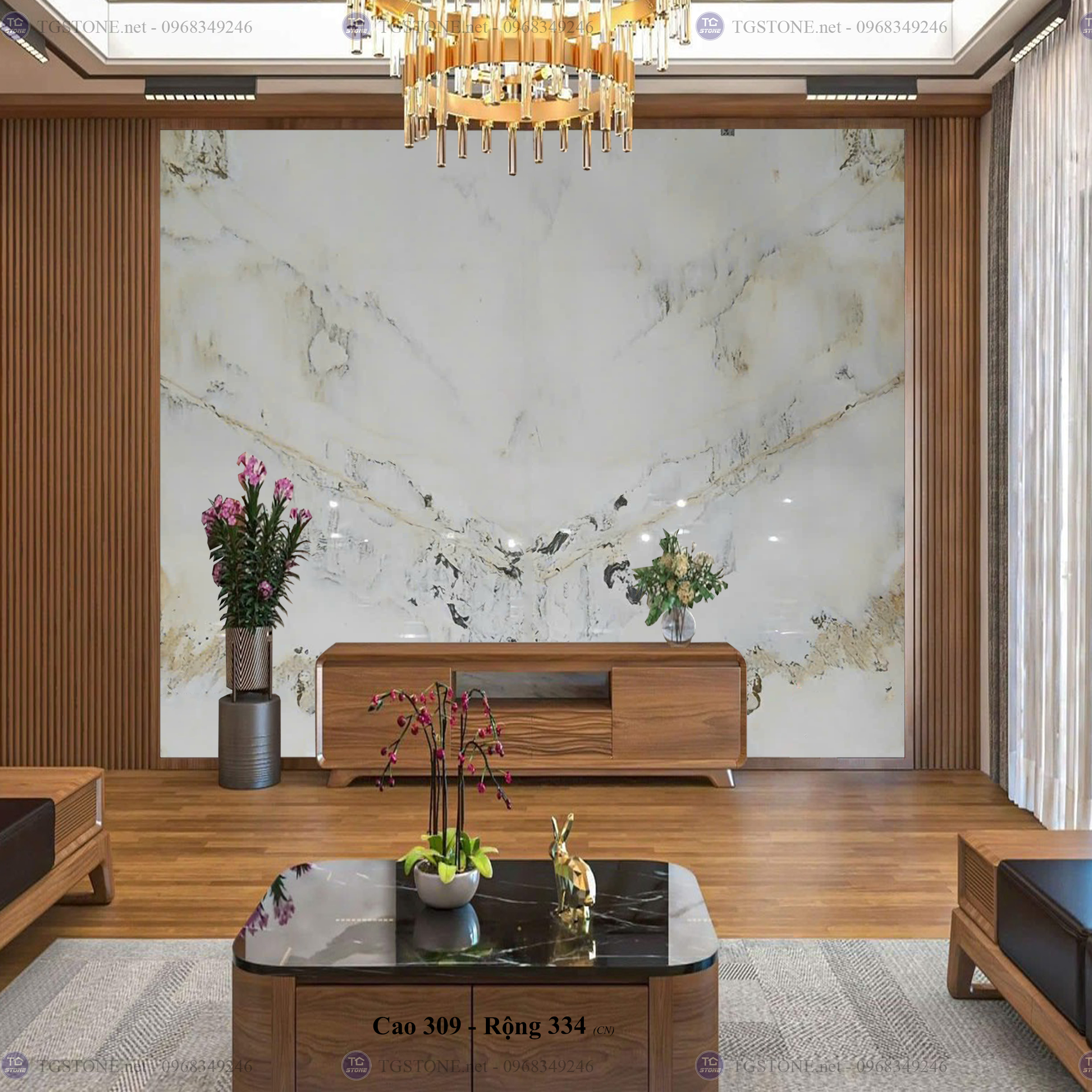 Tranh Đá Đối Xứng Tự Nhiên Xuyên Sáng Onyx 119