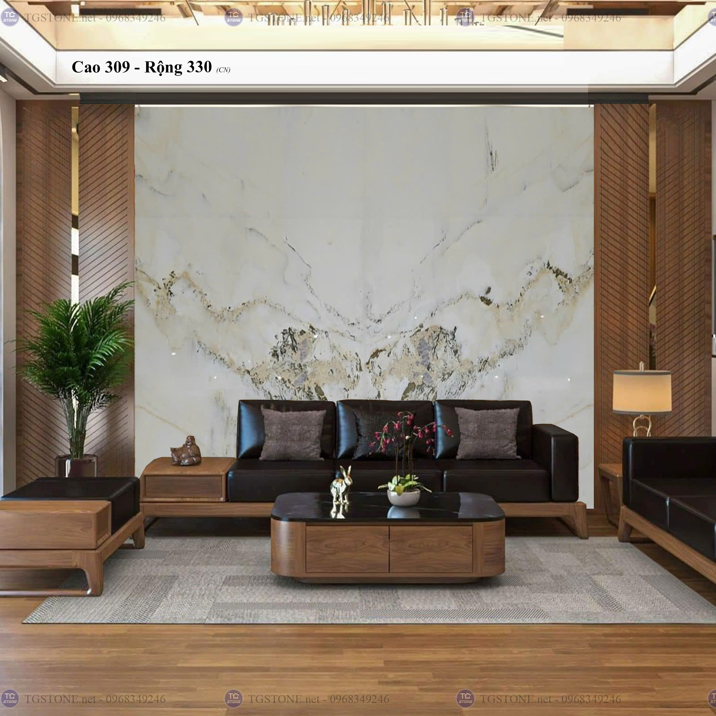 Tranh Đá Đối Xứng Tự Nhiên Xuyên Sáng Onyx 121