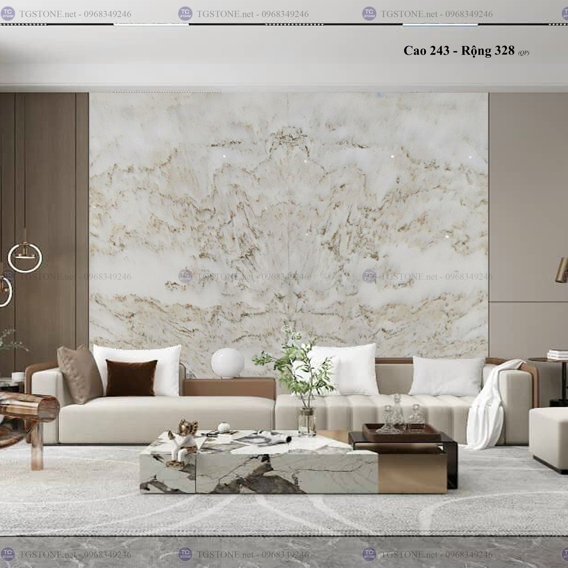 Tranh Đá Đối Xứng Tự Nhiên Xuyên Sáng Onyx 126