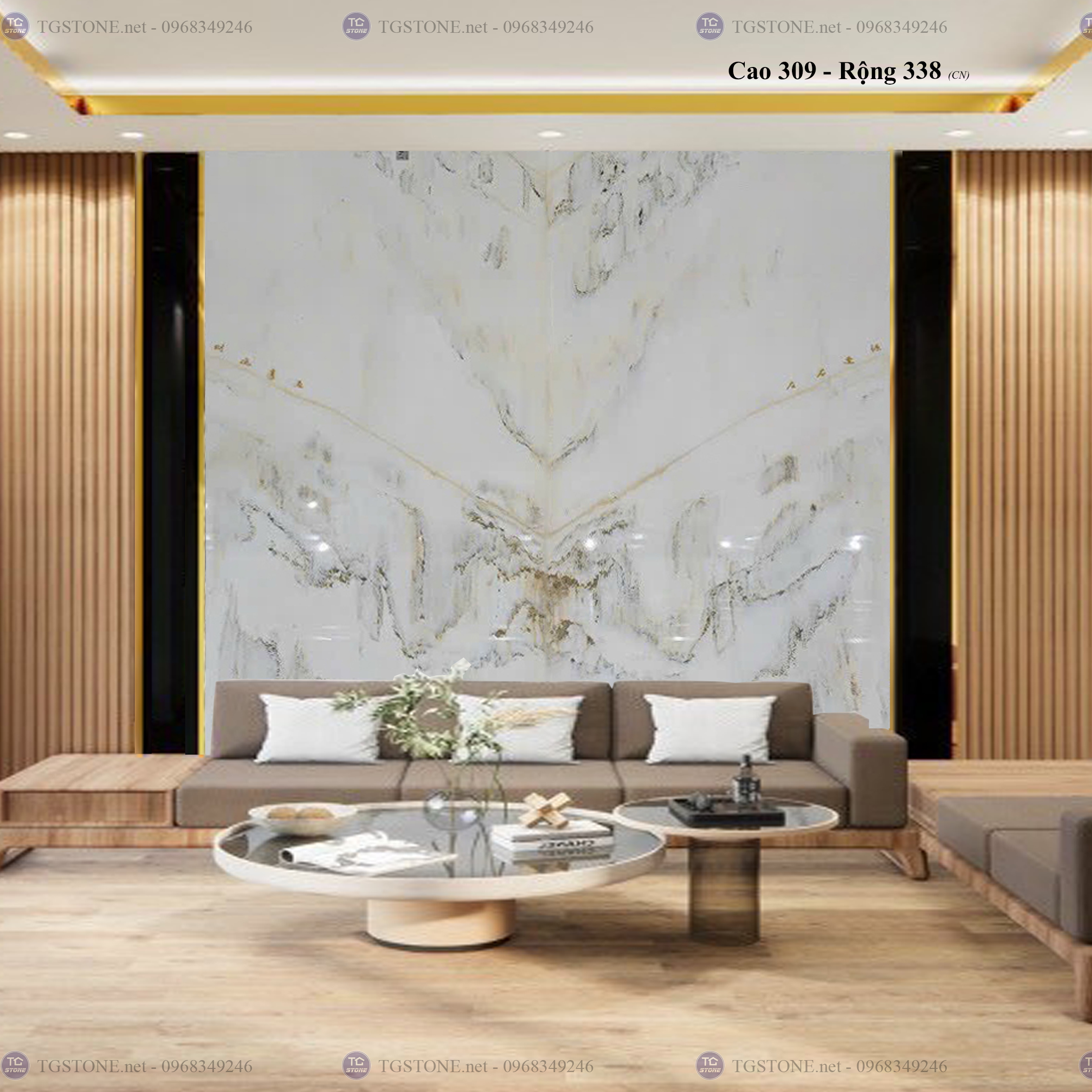 Tranh Đá Đối Xứng Tự Nhiên Xuyên Sáng Onyx 129