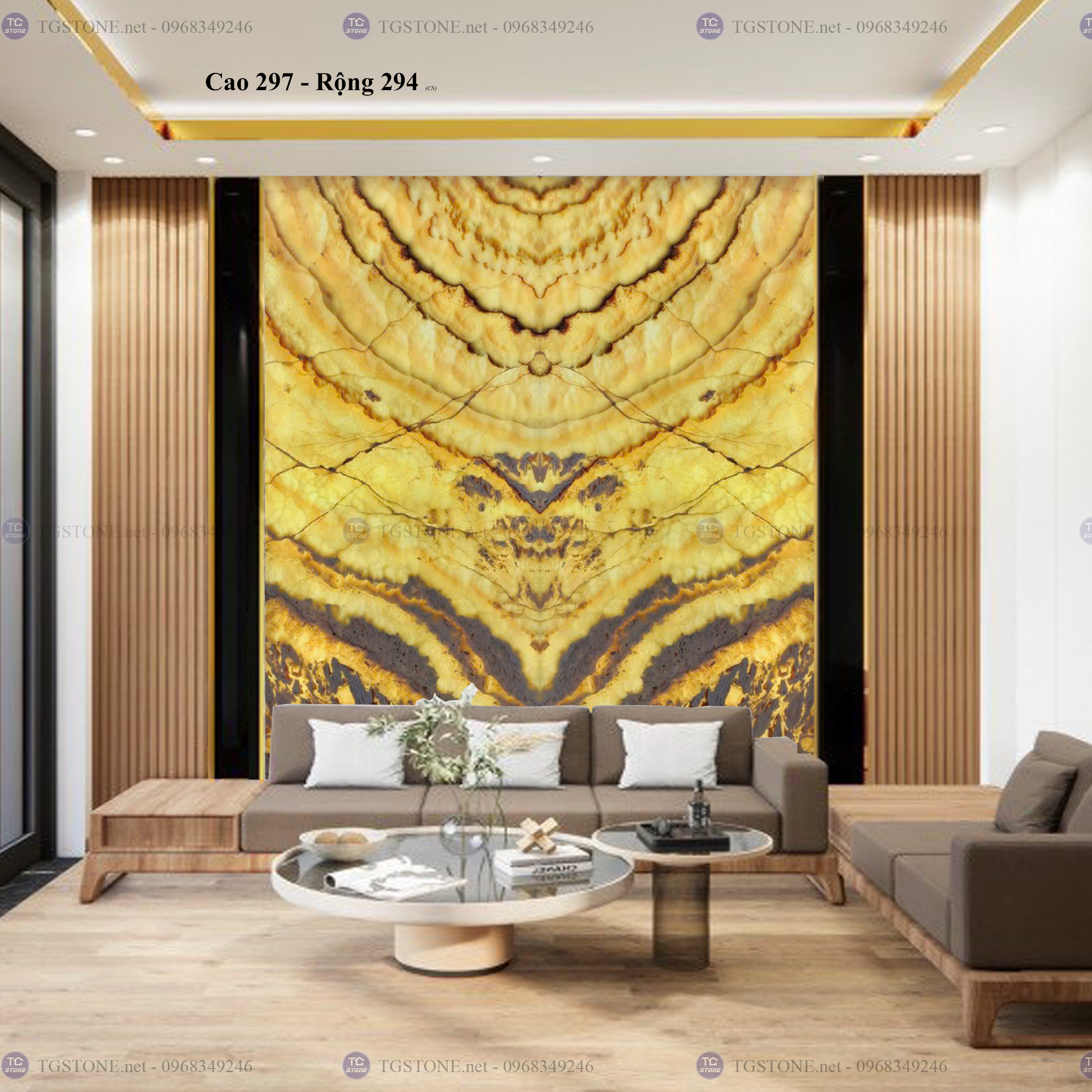 Tranh Đá Đối Xứng Tự Nhiên Xuyên Sáng Onyx 177