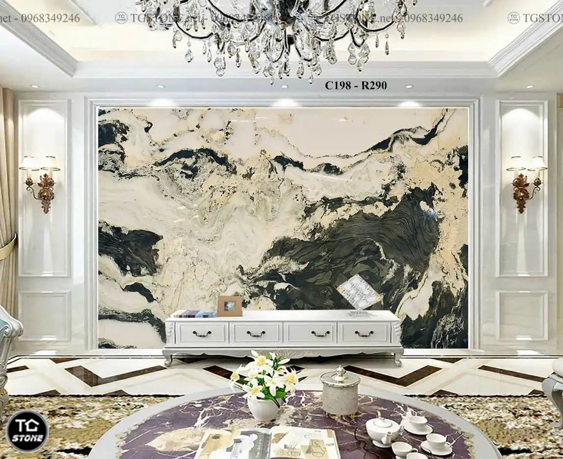 TRANH ĐÁ TỰ NHIÊN SƠN THỦY XUYÊN SÁNG 124