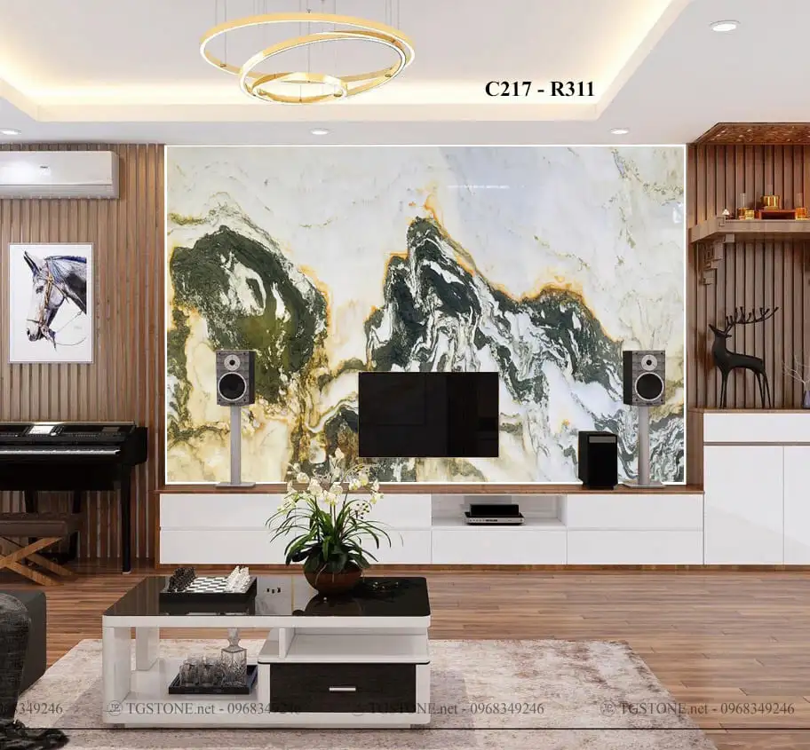 TRANH ĐÁ TỰ NHIÊN SƠN THỦY XUYÊN SÁNG 181