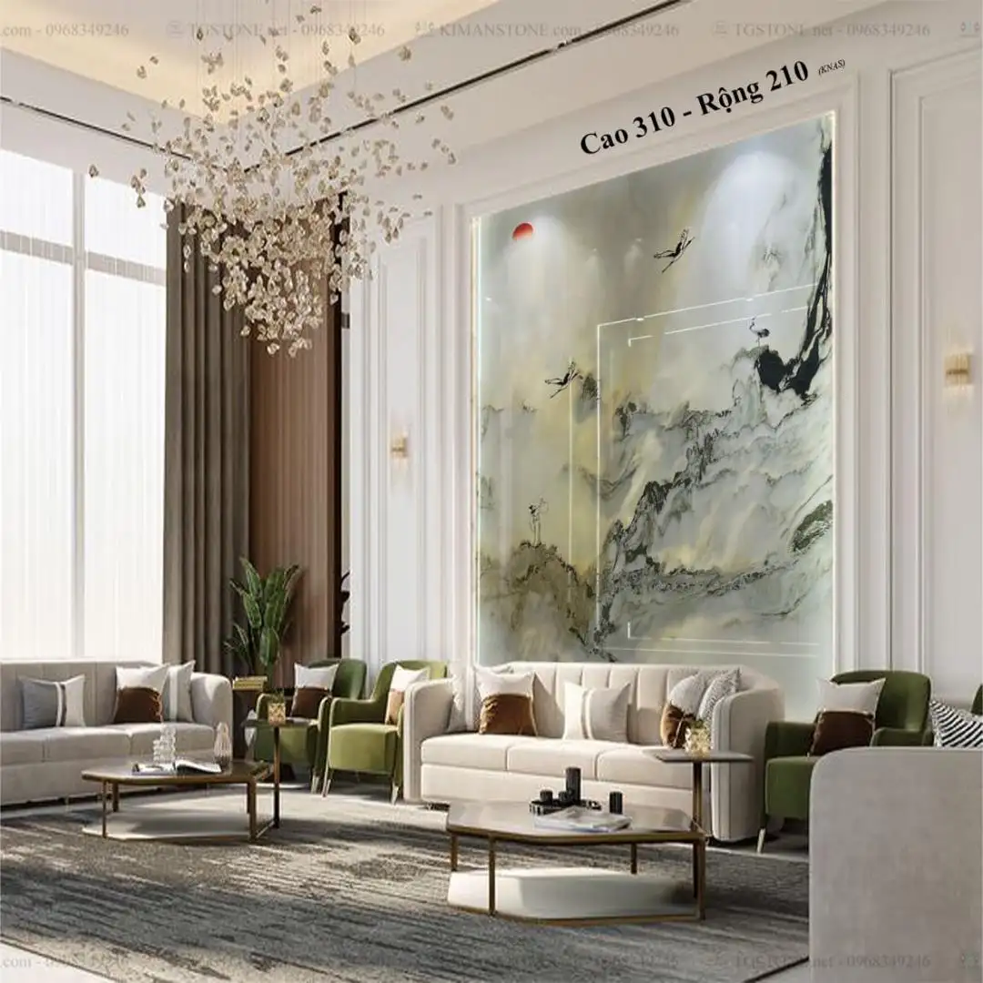 TRANH ĐÁ TỰ NHIÊN SƠN THỦY XUYÊN SÁNG 192