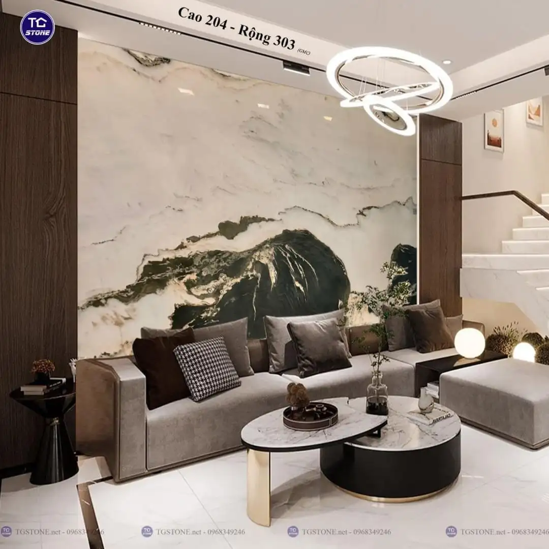 TRANH ĐÁ TỰ NHIÊN SƠN THỦY XUYÊN SÁNG 214