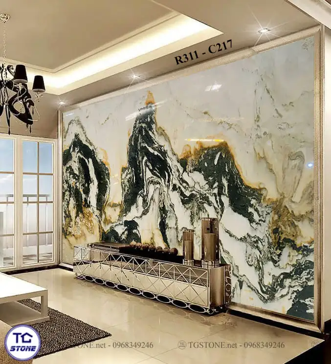 TRANH ĐÁ TỰ NHIÊN SƠN THỦY XUYÊN SÁNG 216