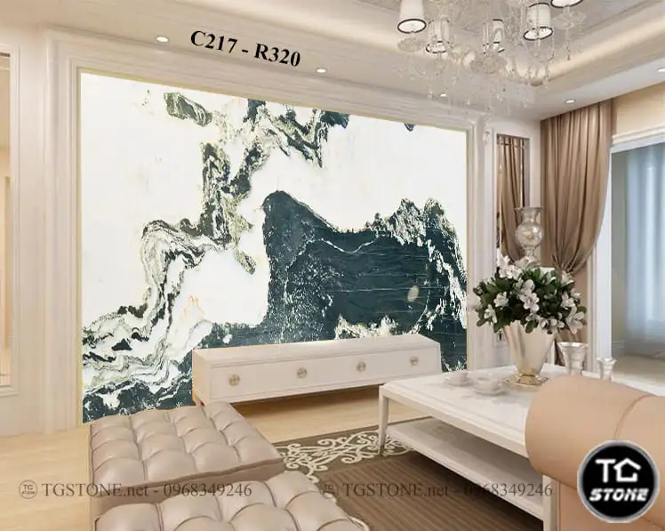 TRANH ĐÁ TỰ NHIÊN SƠN THỦY XUYÊN SÁNG 267