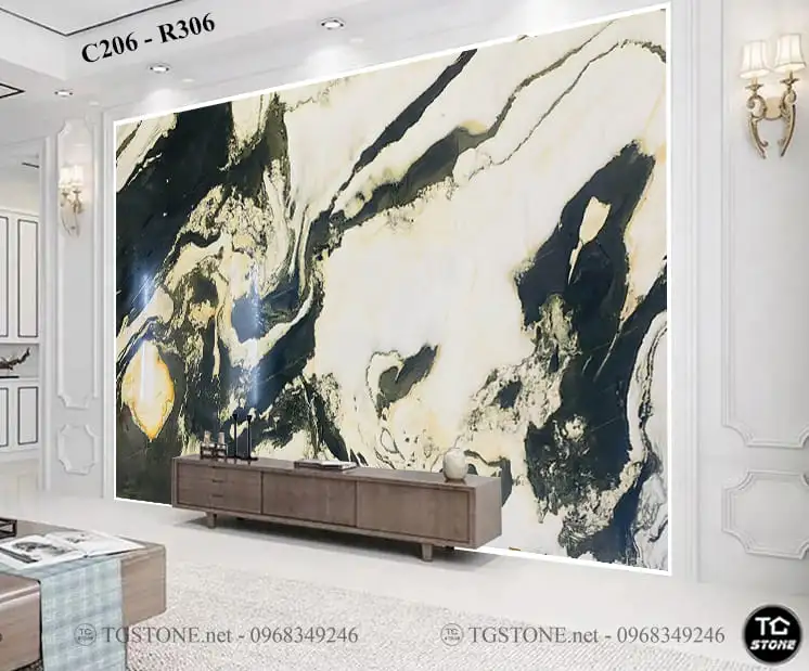 TRANH ĐÁ TỰ NHIÊN SƠN THỦY XUYÊN SÁNG 268