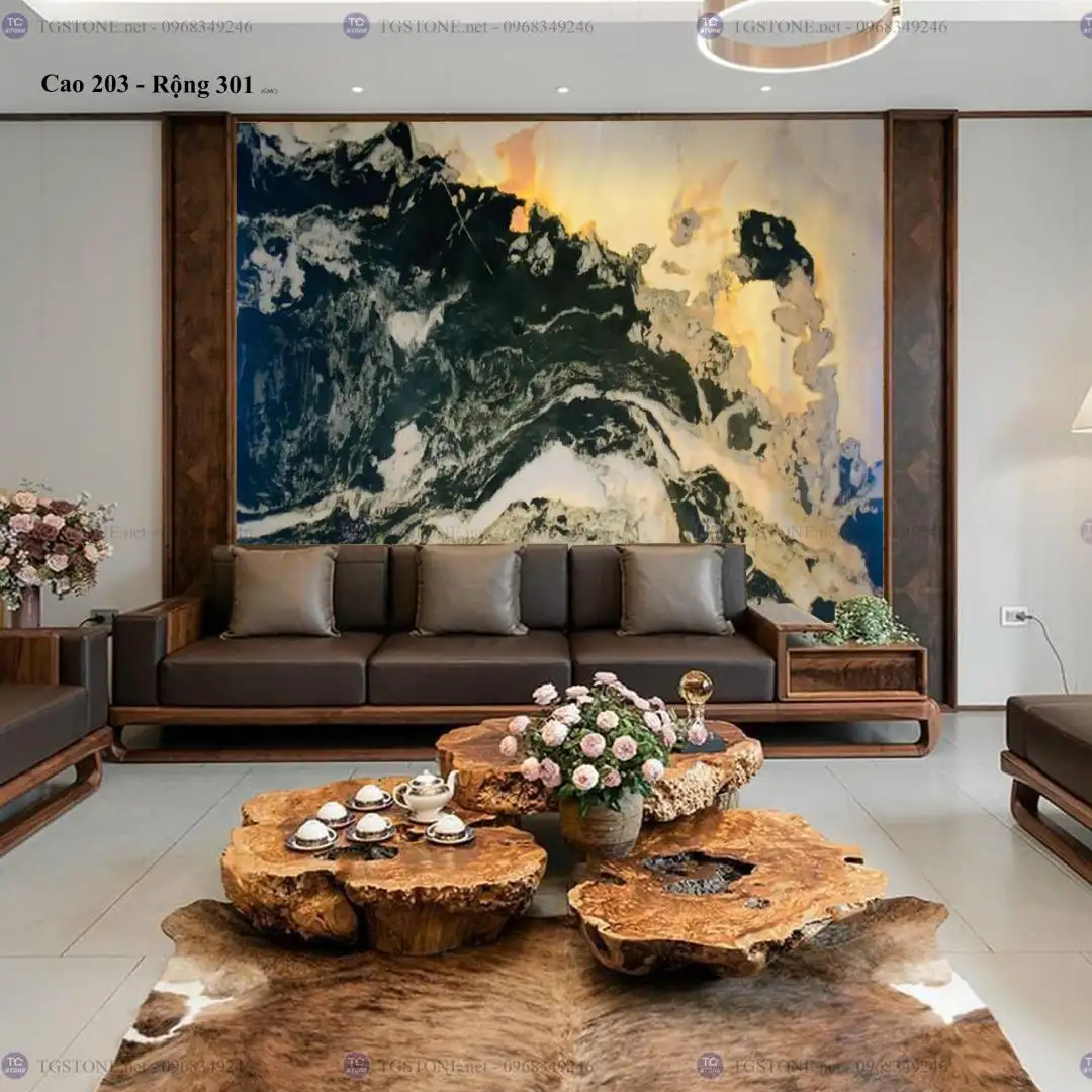 TRANH ĐÁ TỰ NHIÊN SƠN THỦY XUYÊN SÁNG 61