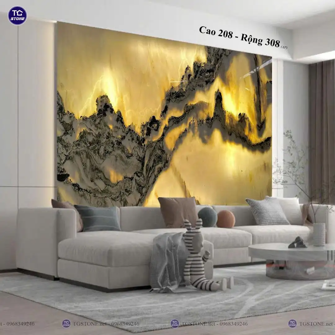 TRANH ĐÁ TỰ NHIÊN SƠN THỦY XUYÊN SÁNG 95