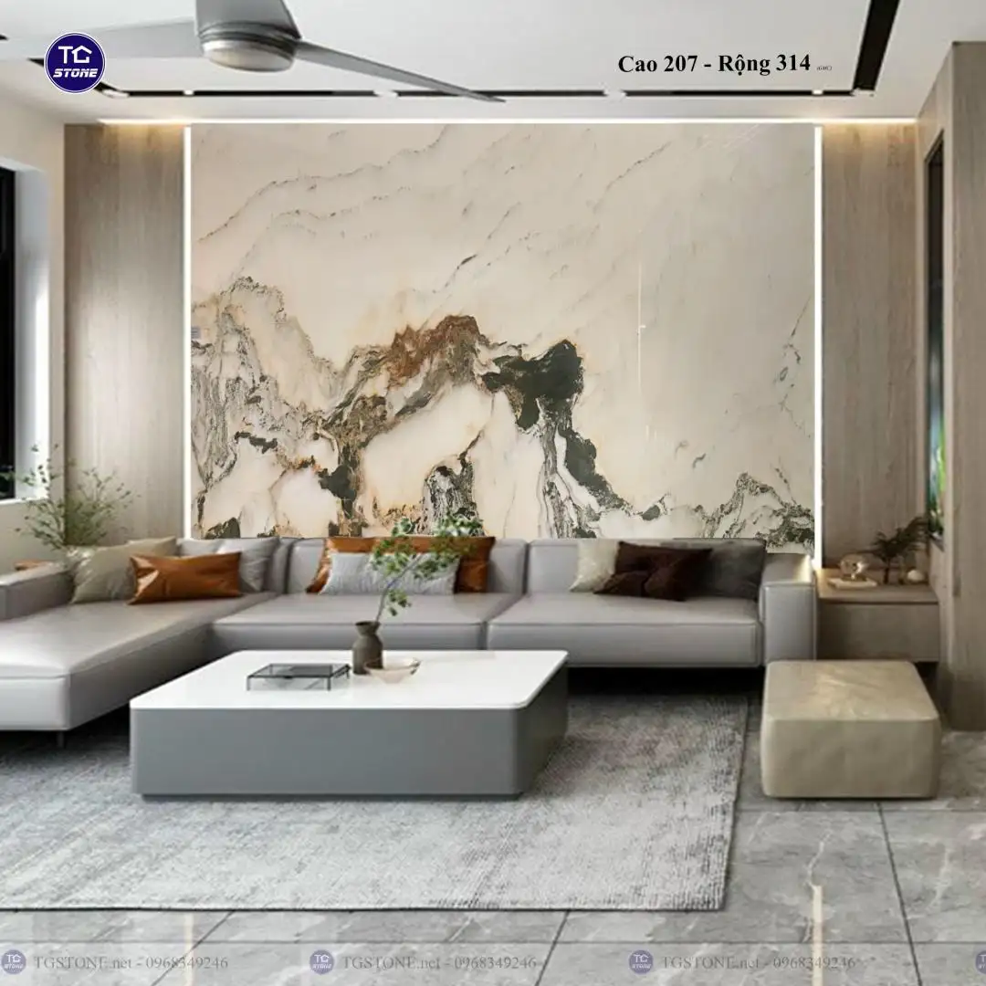 TRANH ĐÁ TỰ NHIÊN SƠN THỦY XUYÊN SÁNG 99