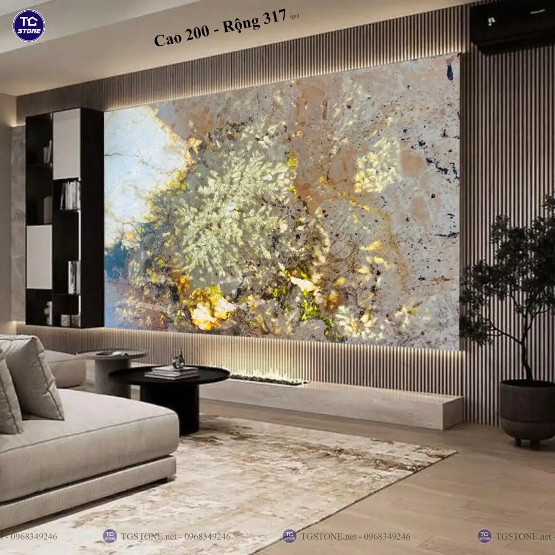 TRANH ĐÁ TỰ NHIÊN XUYÊN SÁNG NGUYÊN TẤM 136