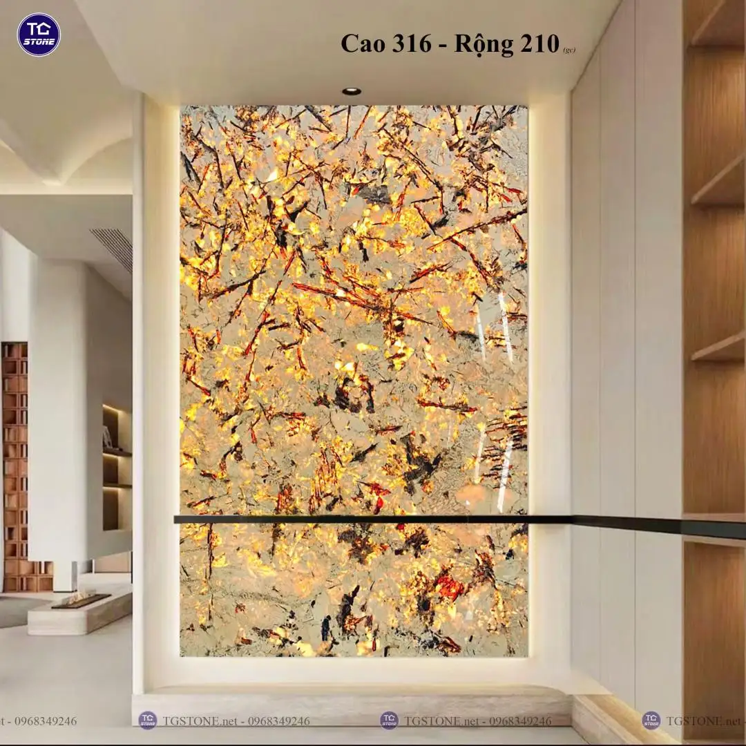 TRANH ĐÁ TỰ NHIÊN XUYÊN SÁNG NGUYÊN TẤM 152