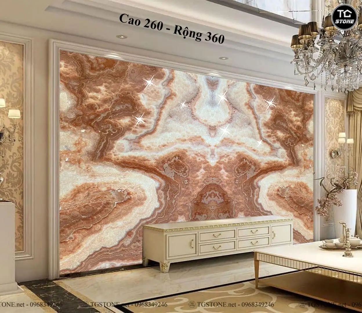 TRANH ĐÁ TỰ NHIÊN XUYÊN SÁNG ONYX 14