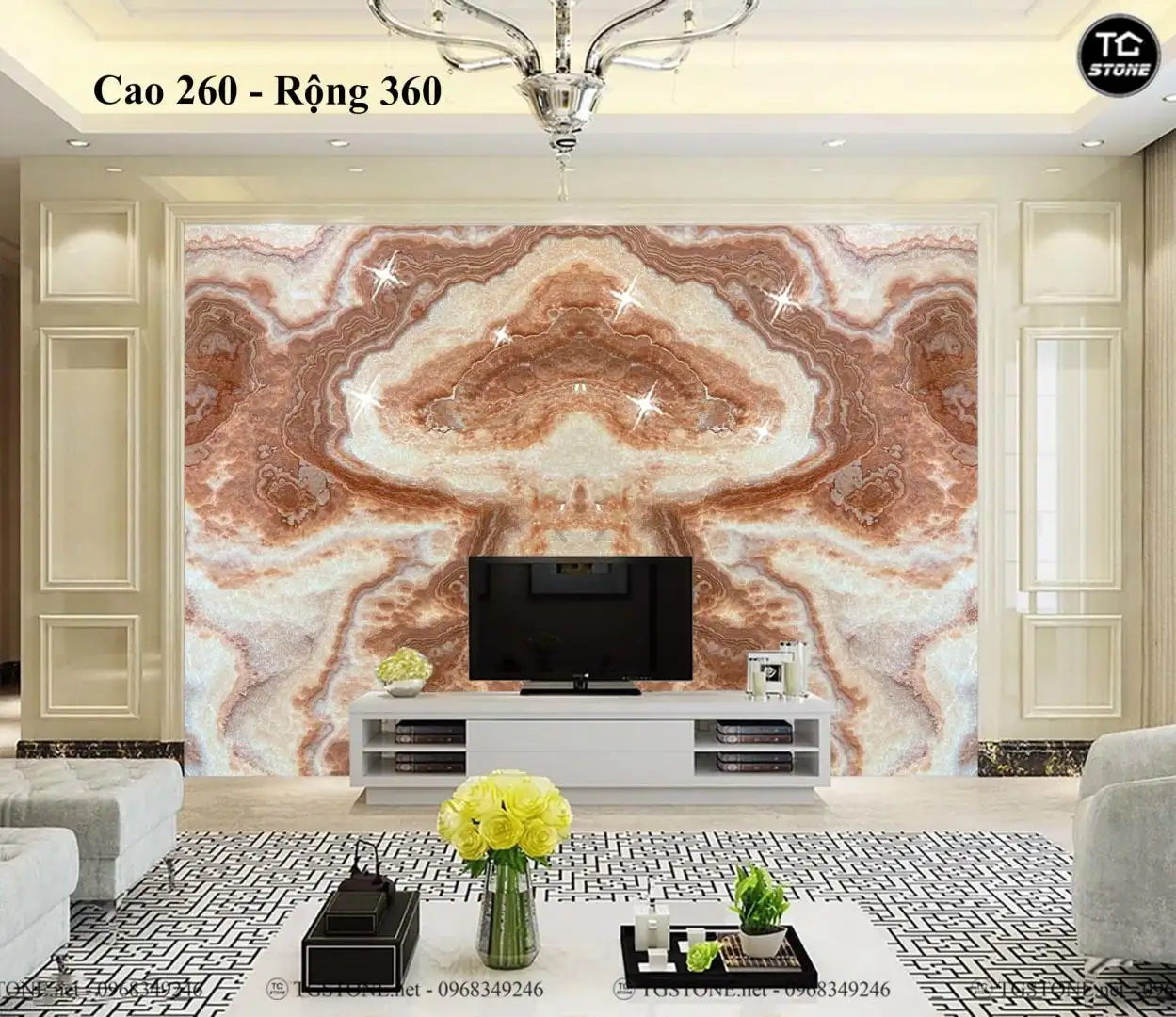 TRANH ĐÁ TỰ NHIÊN XUYÊN SÁNG ONYX 15