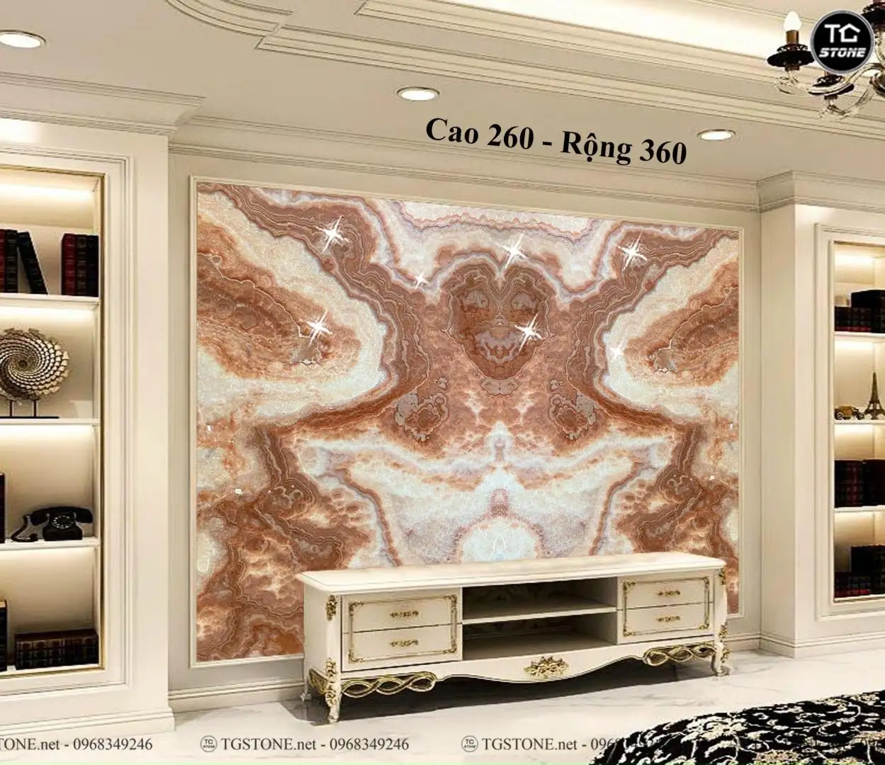 TRANH ĐÁ TỰ NHIÊN XUYÊN SÁNG ONYX 16