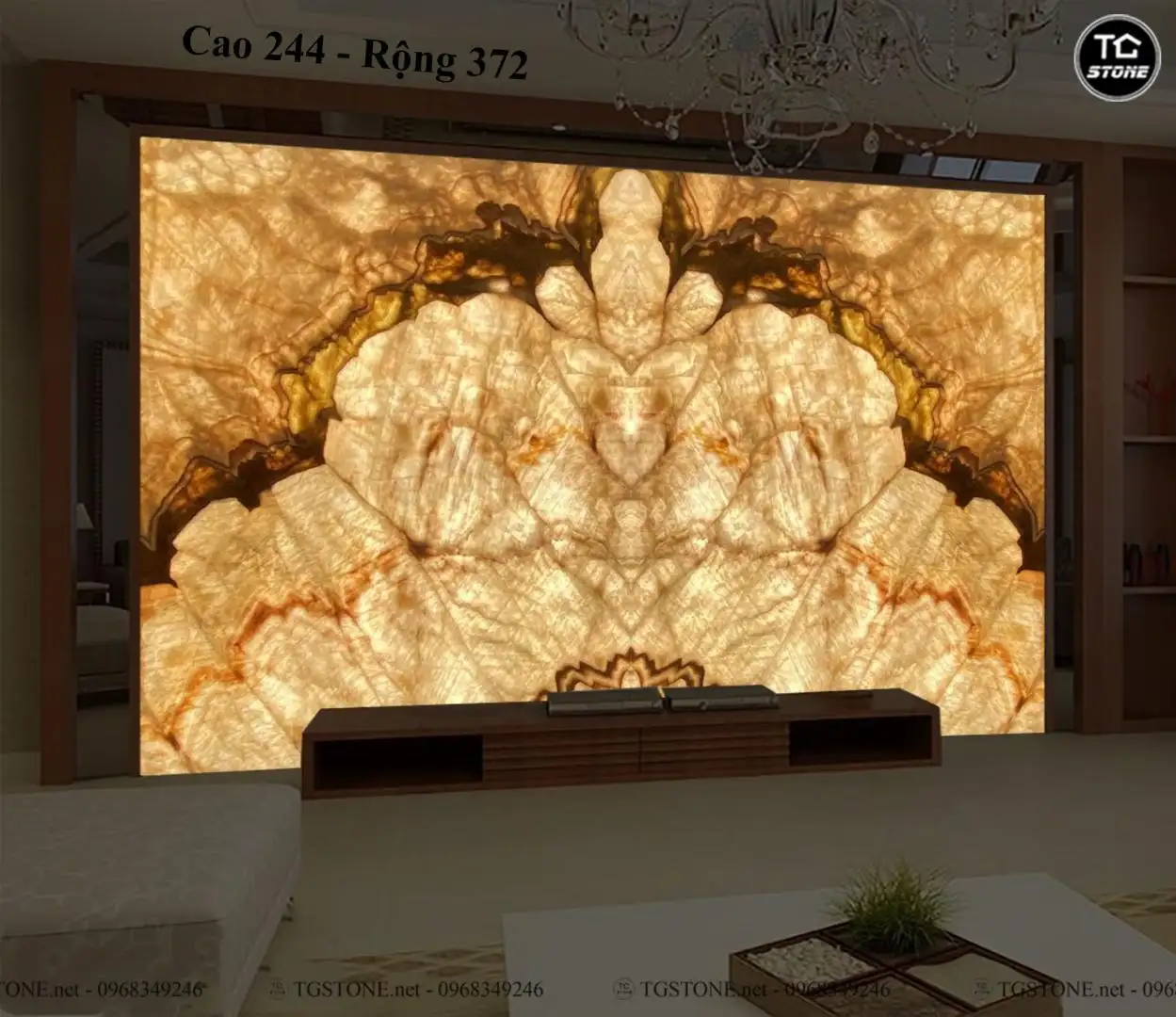 TRANH ĐÁ TỰ NHIÊN XUYÊN SÁNG ONYX 18
