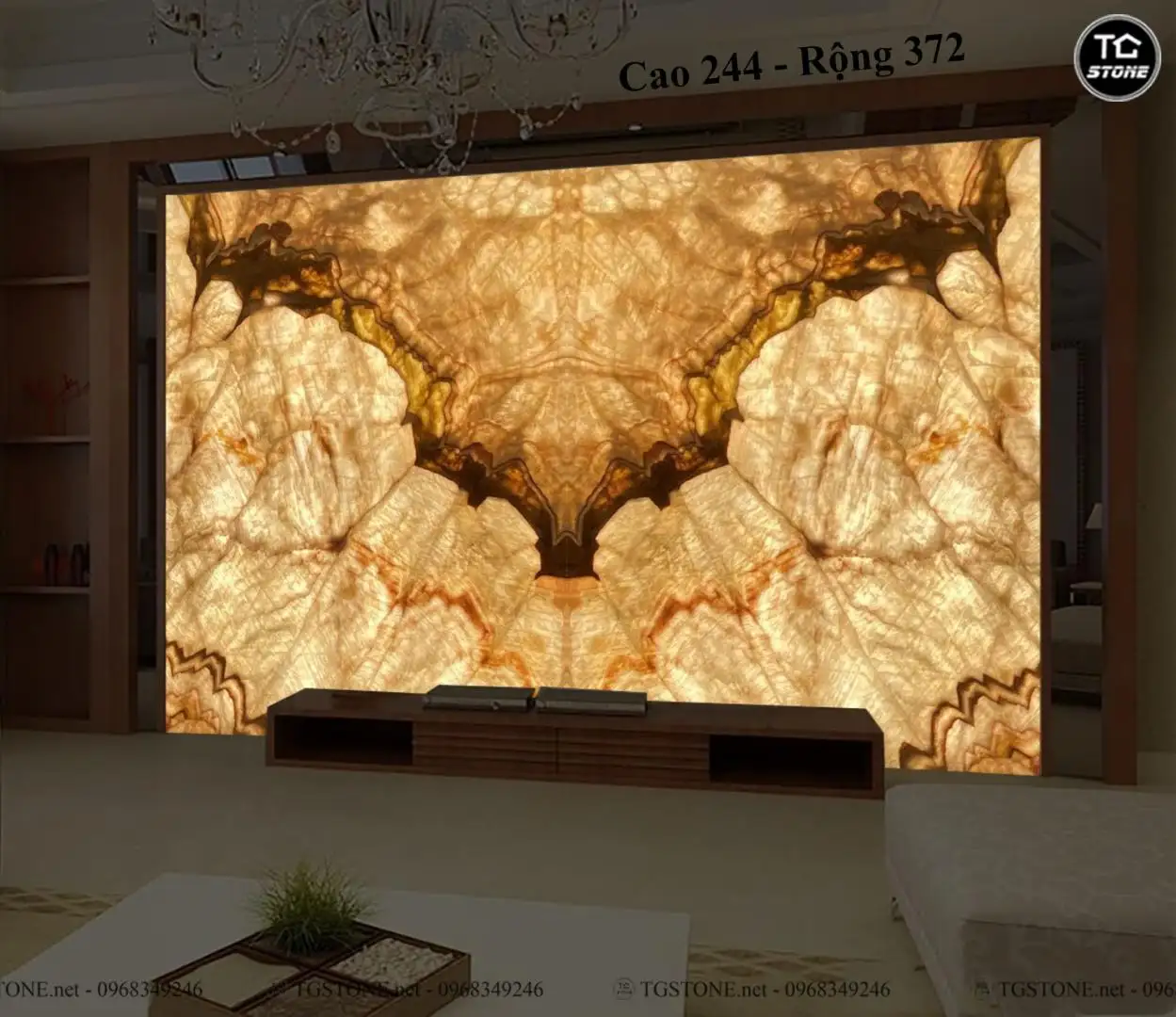 TRANH ĐÁ TỰ NHIÊN XUYÊN SÁNG ONYX 20
