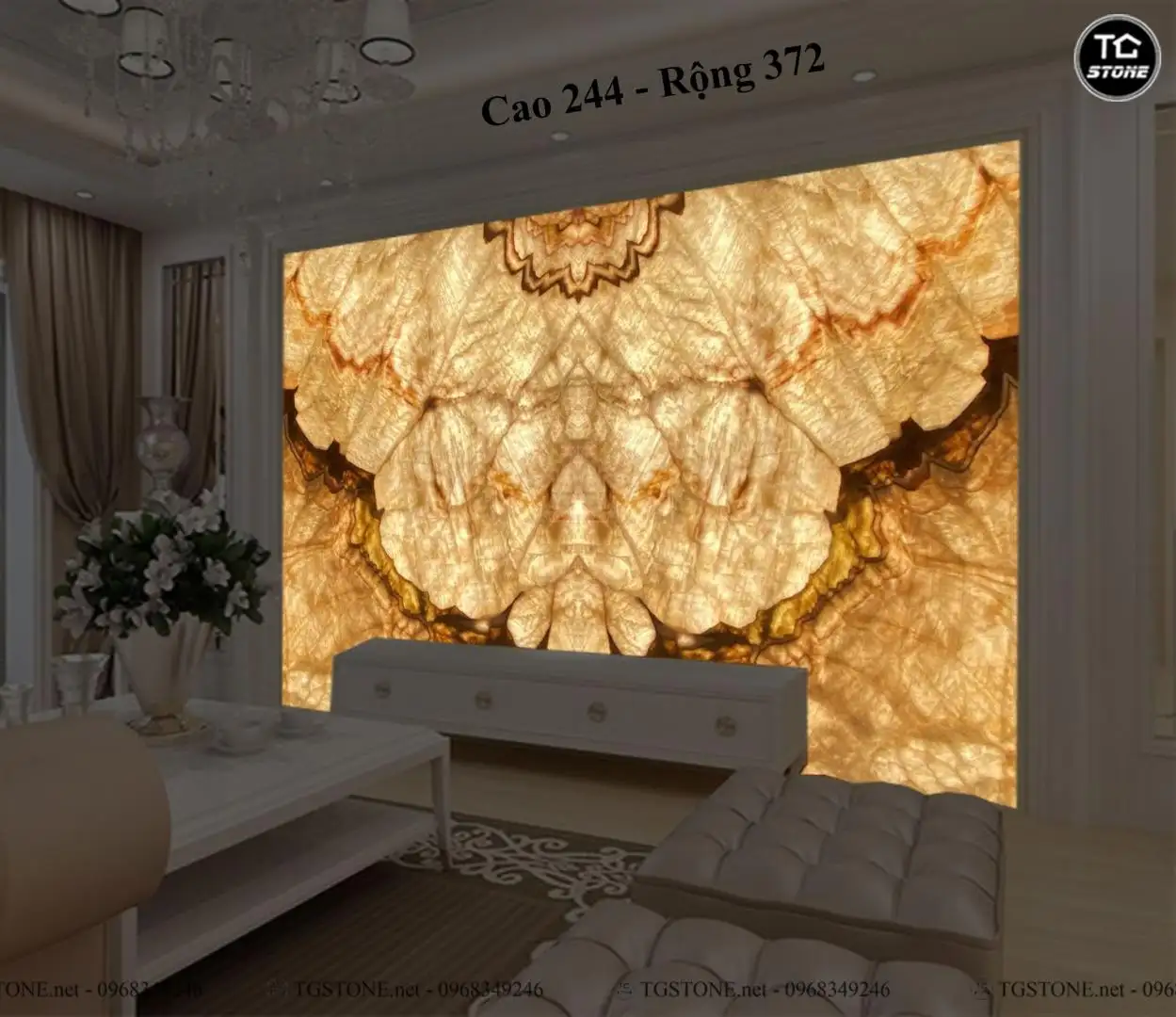 TRANH ĐÁ TỰ NHIÊN XUYÊN SÁNG ONYX 22