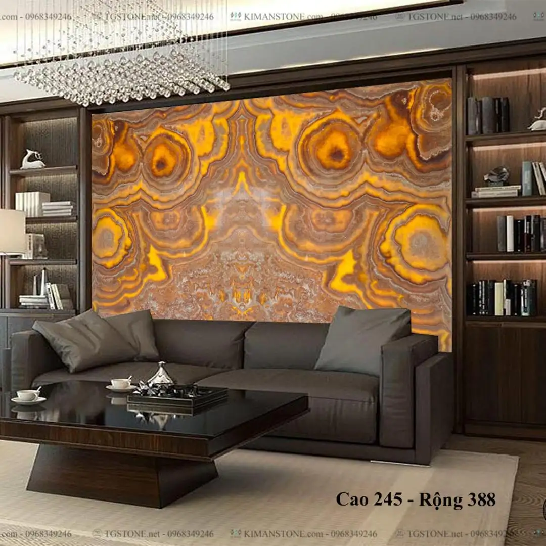 TRANH ĐÁ TỰ NHIÊN XUYÊN SÁNG ONYX 25