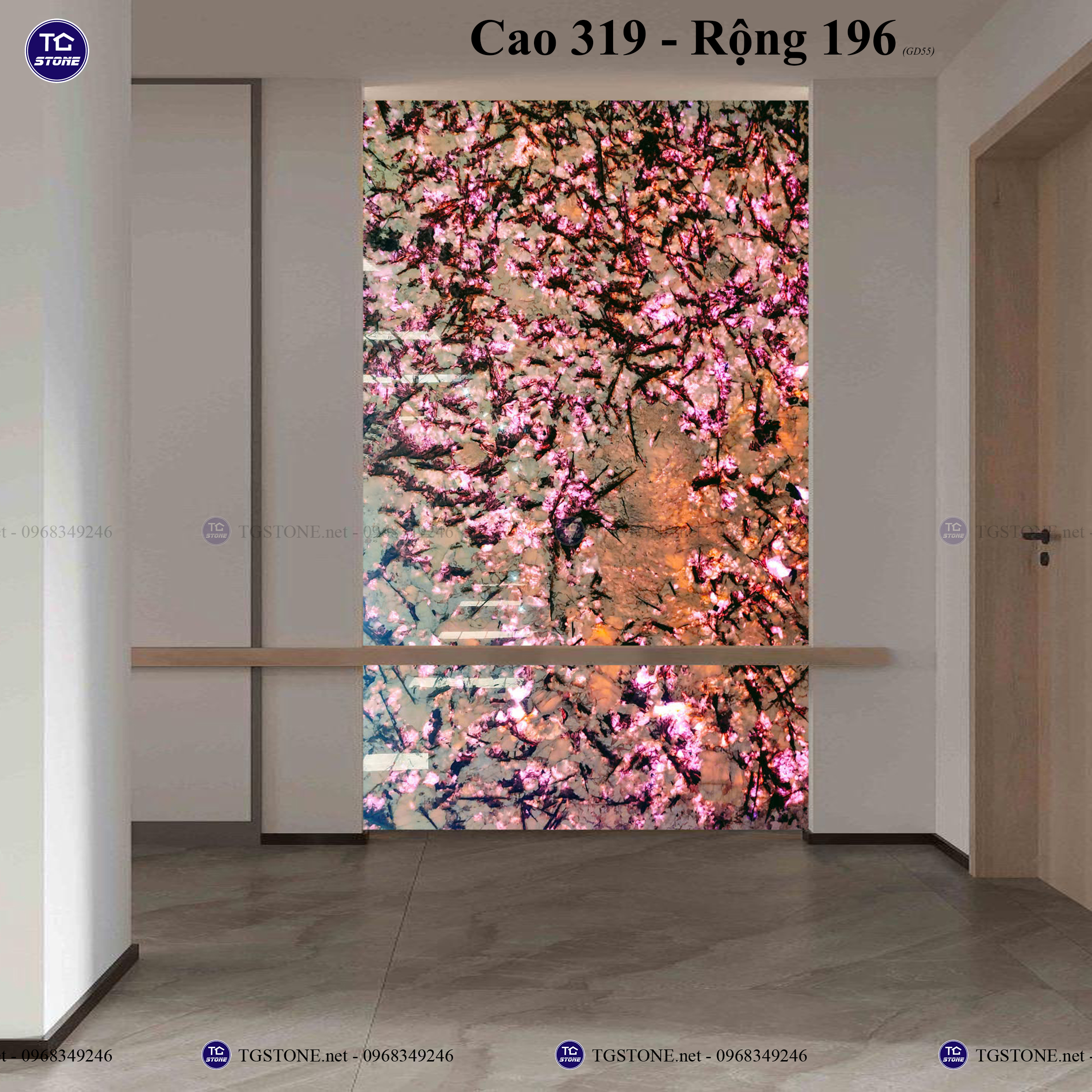 Tranh đá xuyên sáng nguyên tấm 18