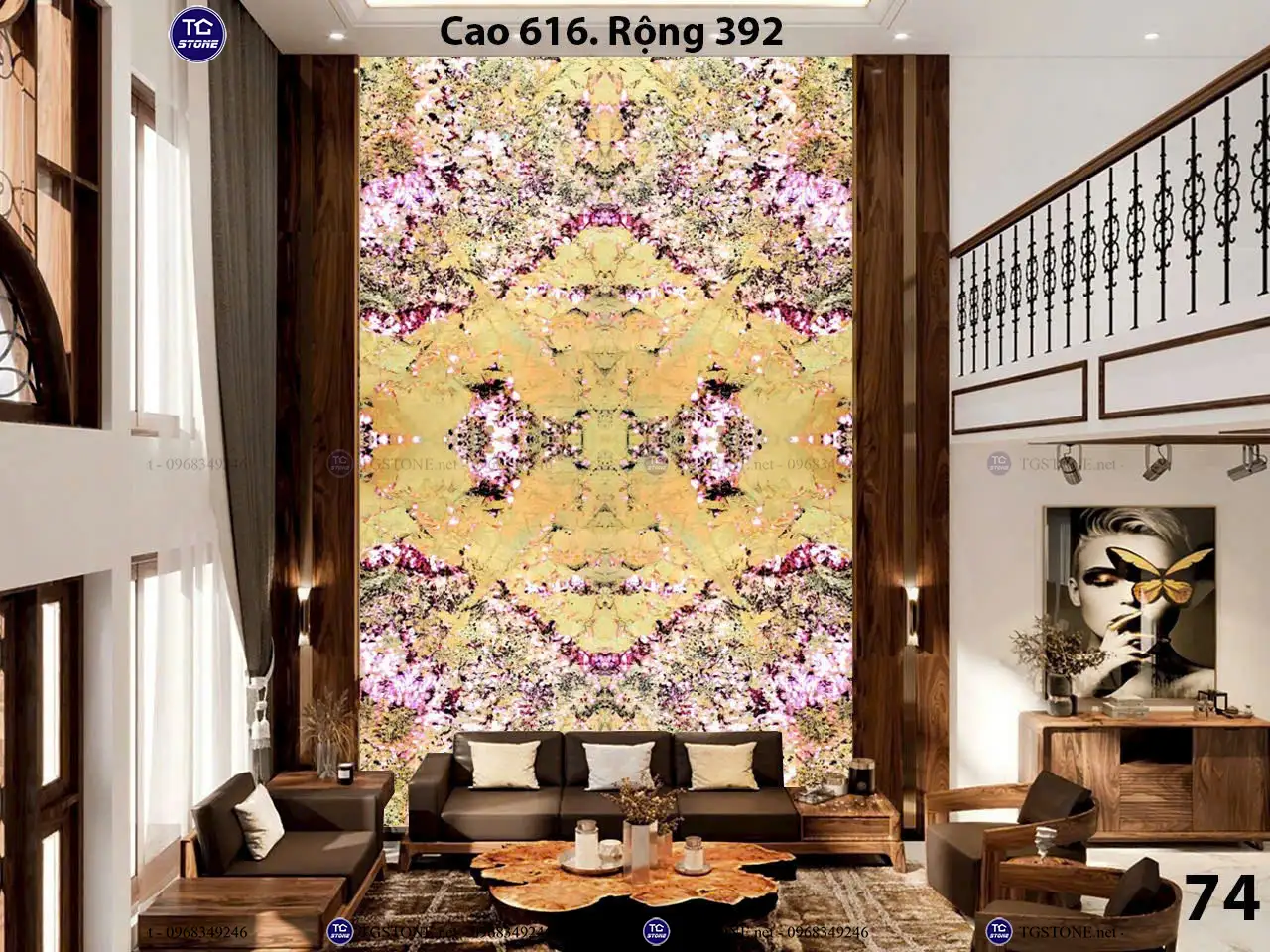 Đá Thông Tầng Xuyên Sáng Đối Xứng 104