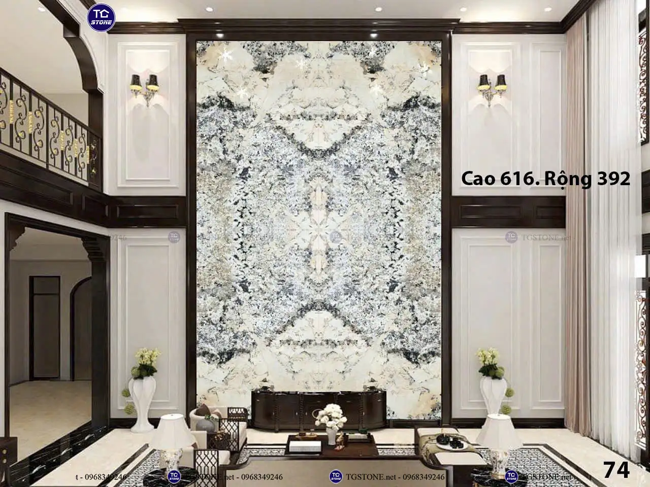 Đá Thông Tầng Xuyên Sáng Đối Xứng 18