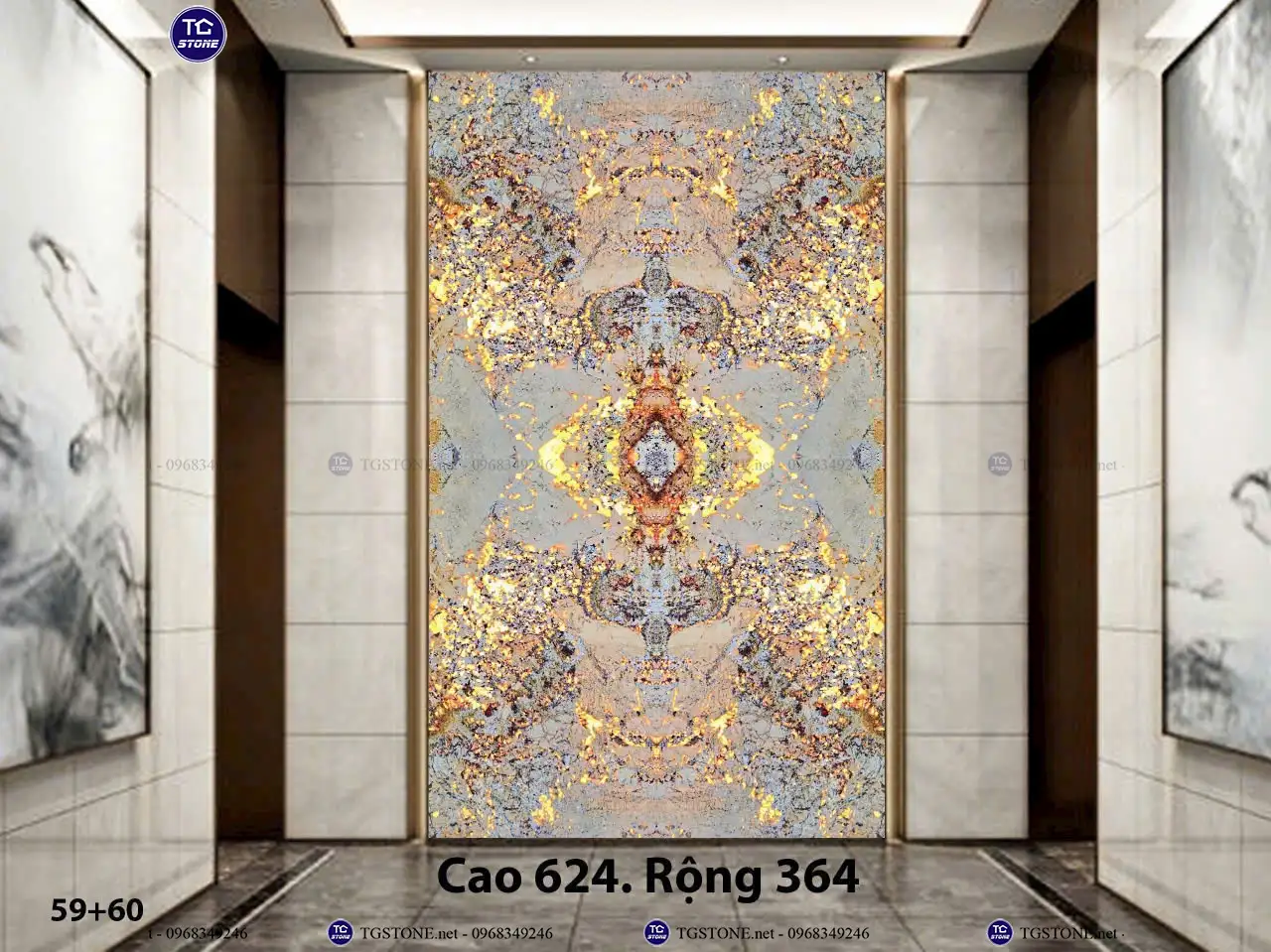Đá Thông Tầng Xuyên Sáng Đối Xứng 24