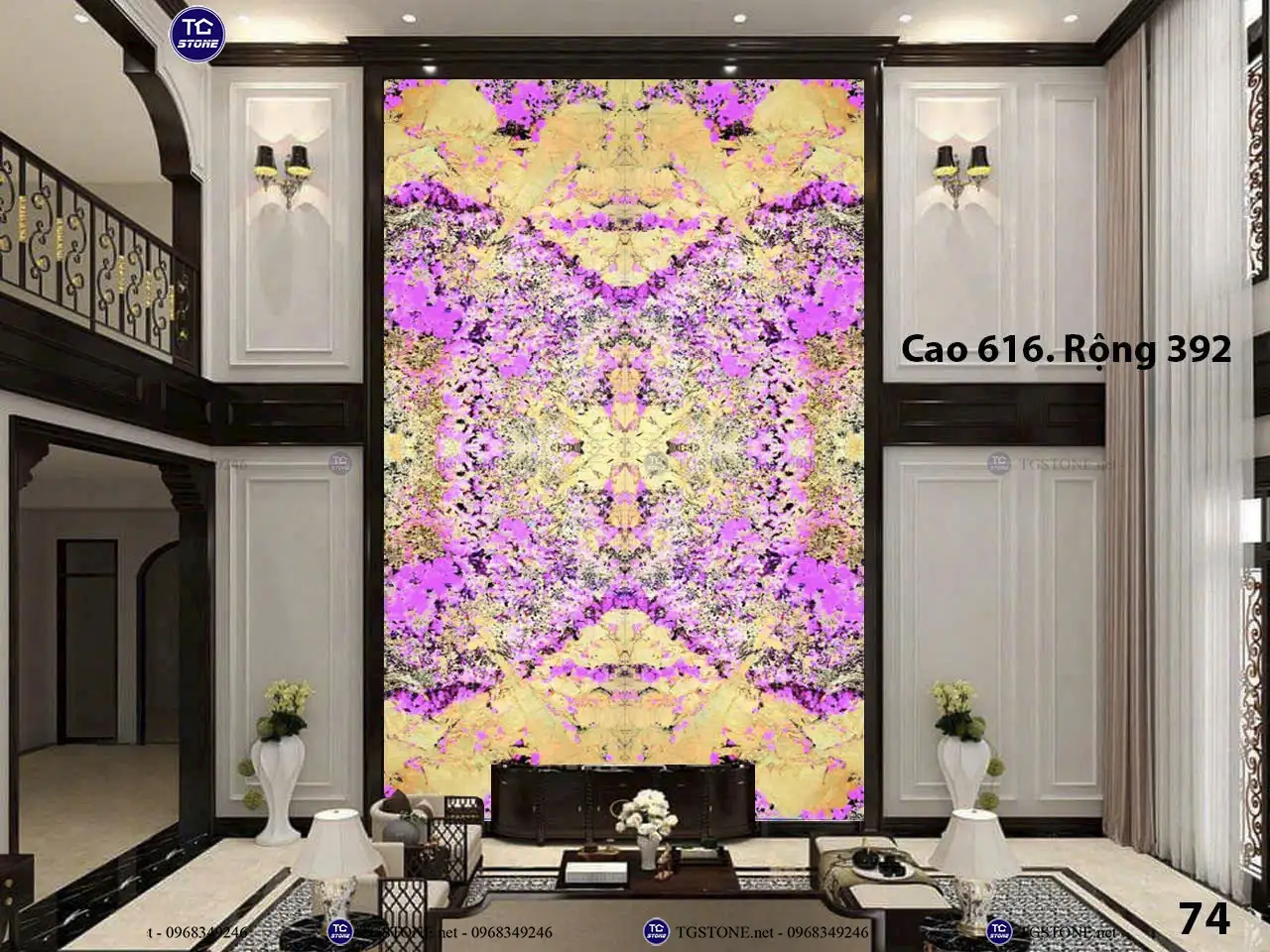 Đá Thông Tầng Xuyên Sáng Đối Xứng 37